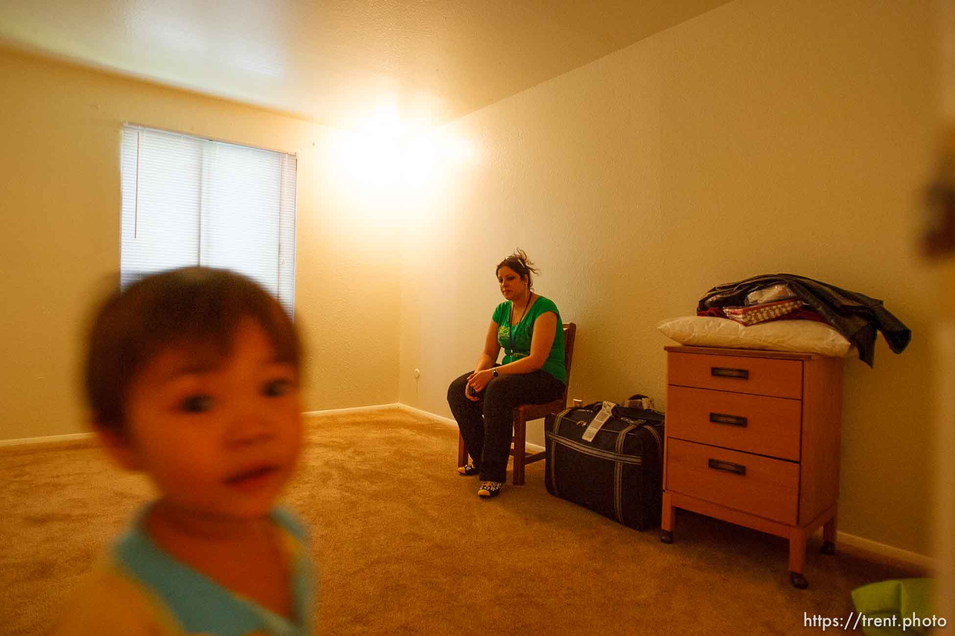 Holladay - Newly-arrived Iraqi refugee Nada Shammar in her Holladay apartment Tuesday August 26, 2008.