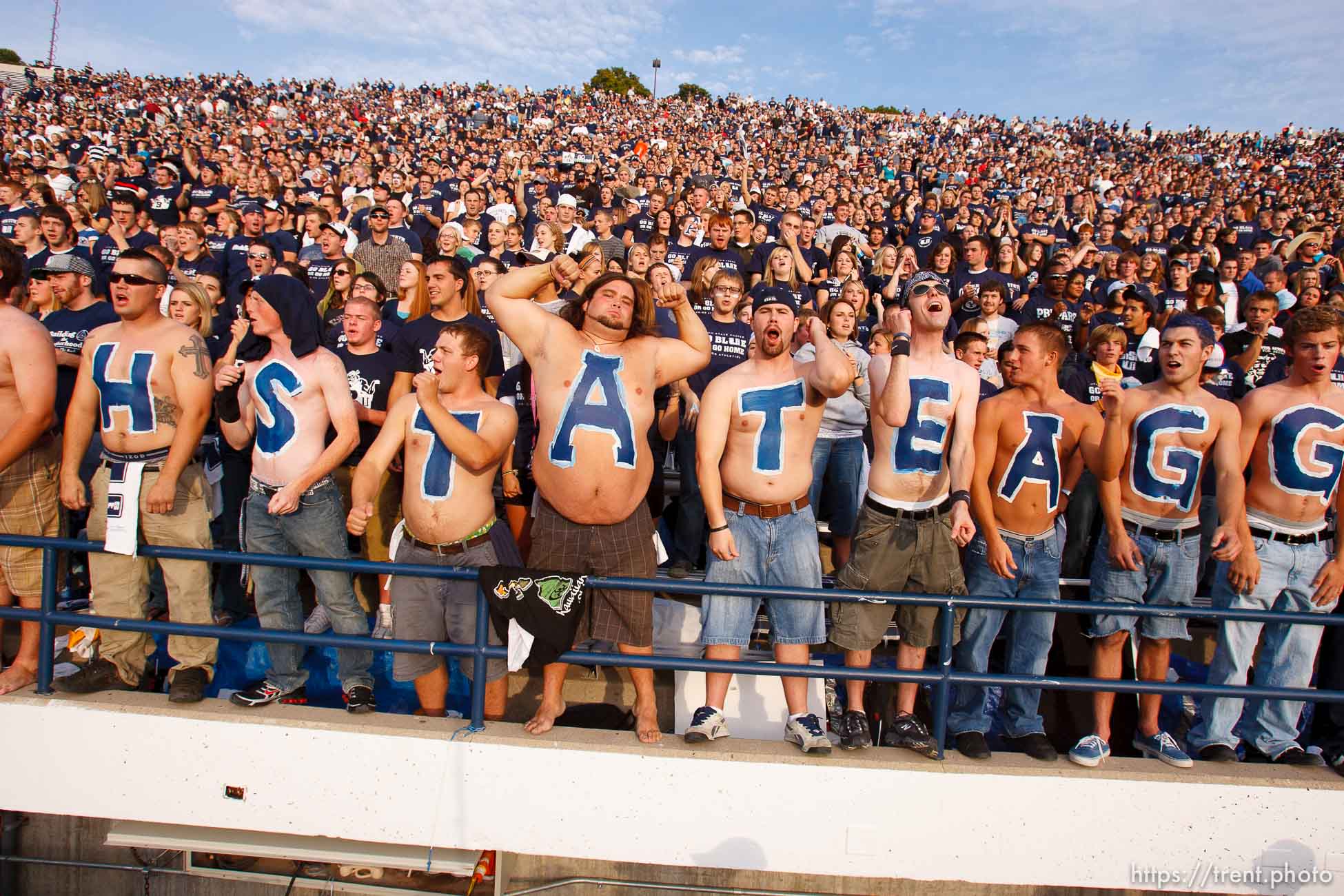 Logan - BYU vs. Utah State University (USU) college football Friday, October 3, 2008. fans