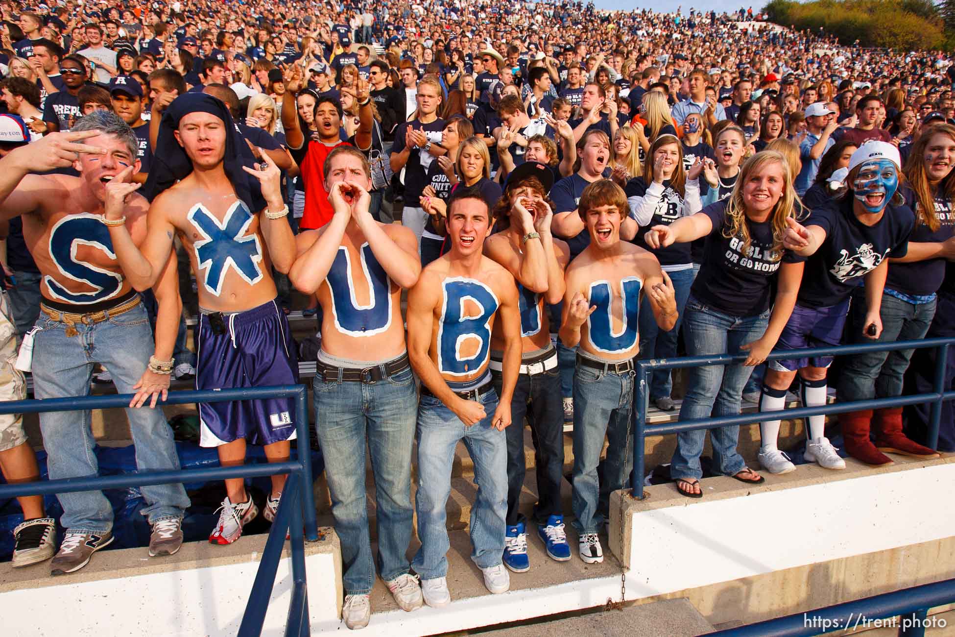 Logan - BYU vs. Utah State University (USU) college football Friday, October 3, 2008. fans