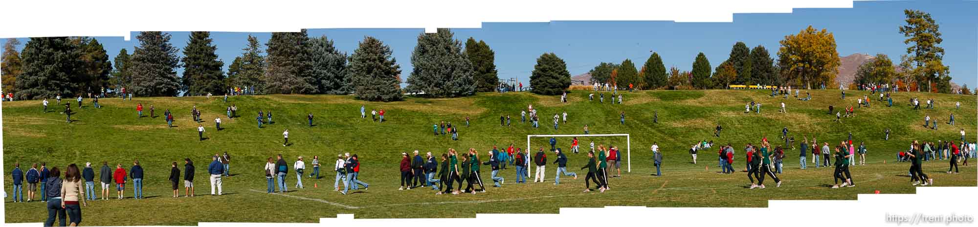 Salt Lake City - 2A boys high school cross country state championship race at sugarhouse park. fans