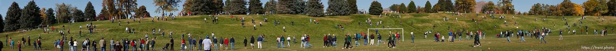 Salt Lake City - 2A boys high school cross country state championship race at sugarhouse park. fans