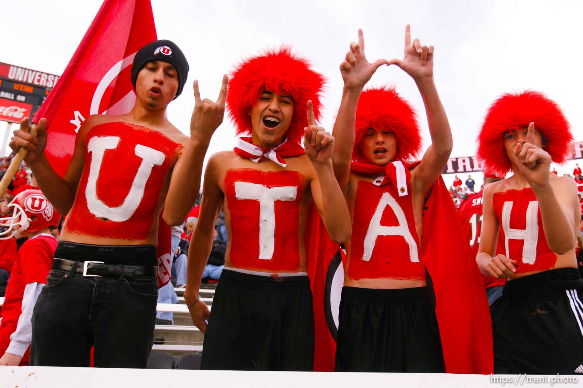 Salt Lake City - . Utah vs. BYU college football Saturday, November 22, 2008 at Rice-Eccles Stadium.  Saturday November 22, 2008. fans