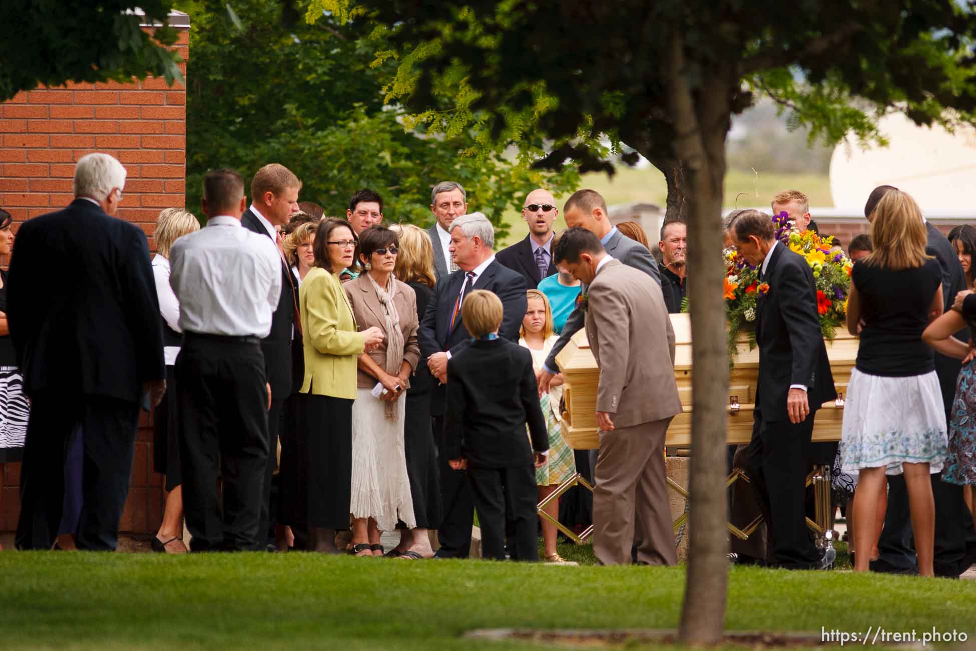 Blanding - Hundreds turned out to the LDS Stake Center in Blanding Tuesday, June 16, 2009 to pay their respects at the funeral of physician James Redd, who took his own life after being charged with a felony count of trafficking in archaeological artifacts protected by federal law.