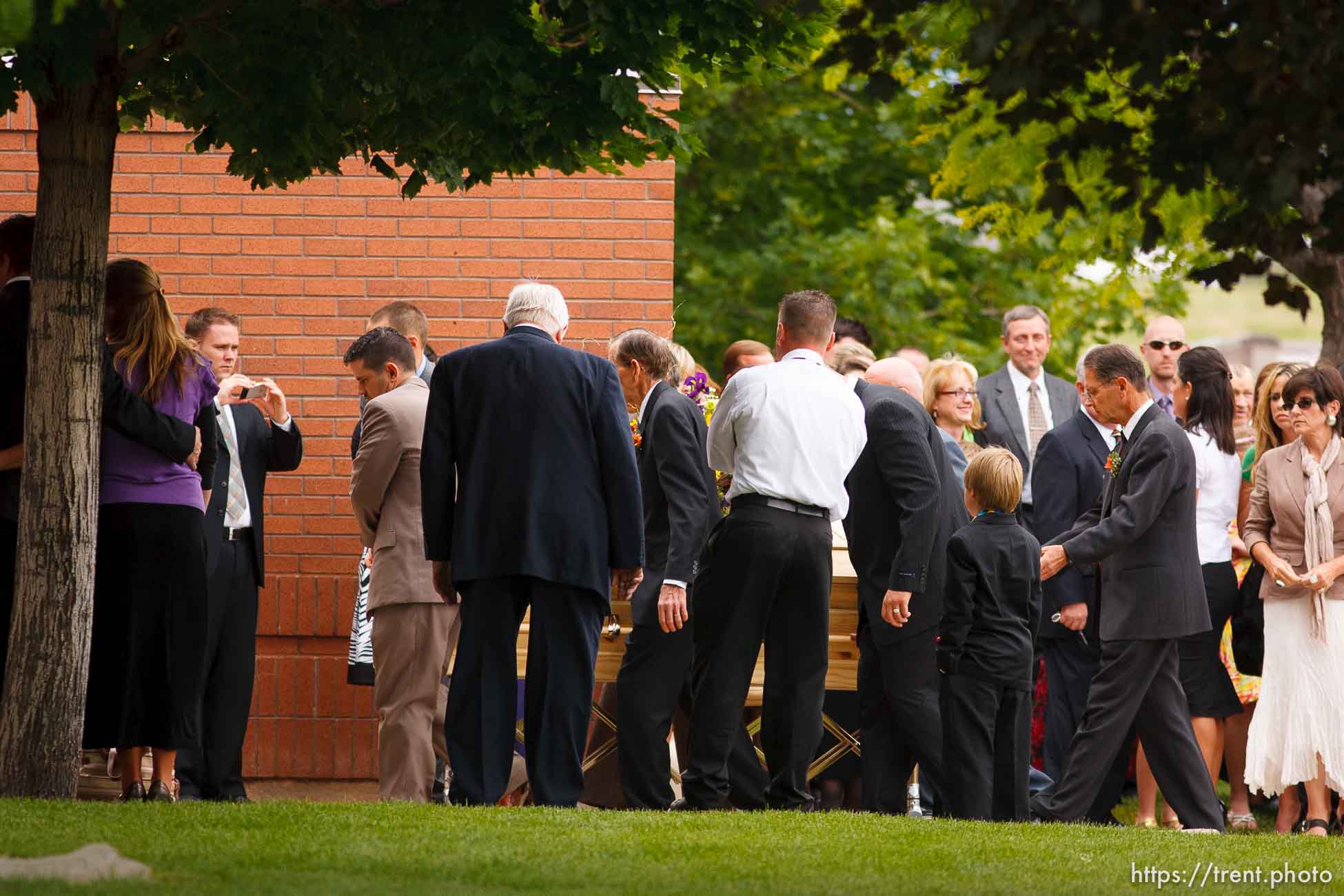 Blanding - Hundreds turned out to the LDS Stake Center in Blanding Tuesday, June 16, 2009 to pay their respects at the funeral of physician James Redd, who took his own life after being charged with a felony count of trafficking in archaeological artifacts protected by federal law.