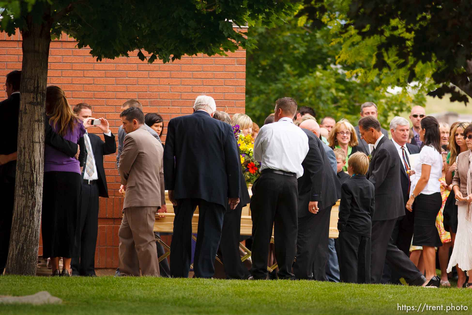 Blanding - Hundreds turned out to the LDS Stake Center in Blanding Tuesday, June 16, 2009 to pay their respects at the funeral of physician James Redd, who took his own life after being charged with a felony count of trafficking in archaeological artifacts protected by federal law.