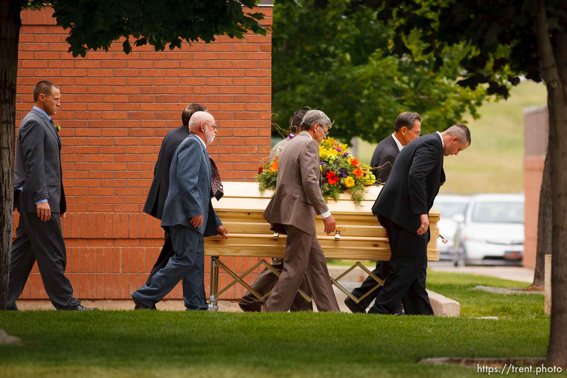 Blanding - Hundreds turned out to the LDS Stake Center in Blanding Tuesday, June 16, 2009 to pay their respects at the funeral of physician James Redd, who took his own life after being charged with a felony count of trafficking in archaeological artifacts protected by federal law.