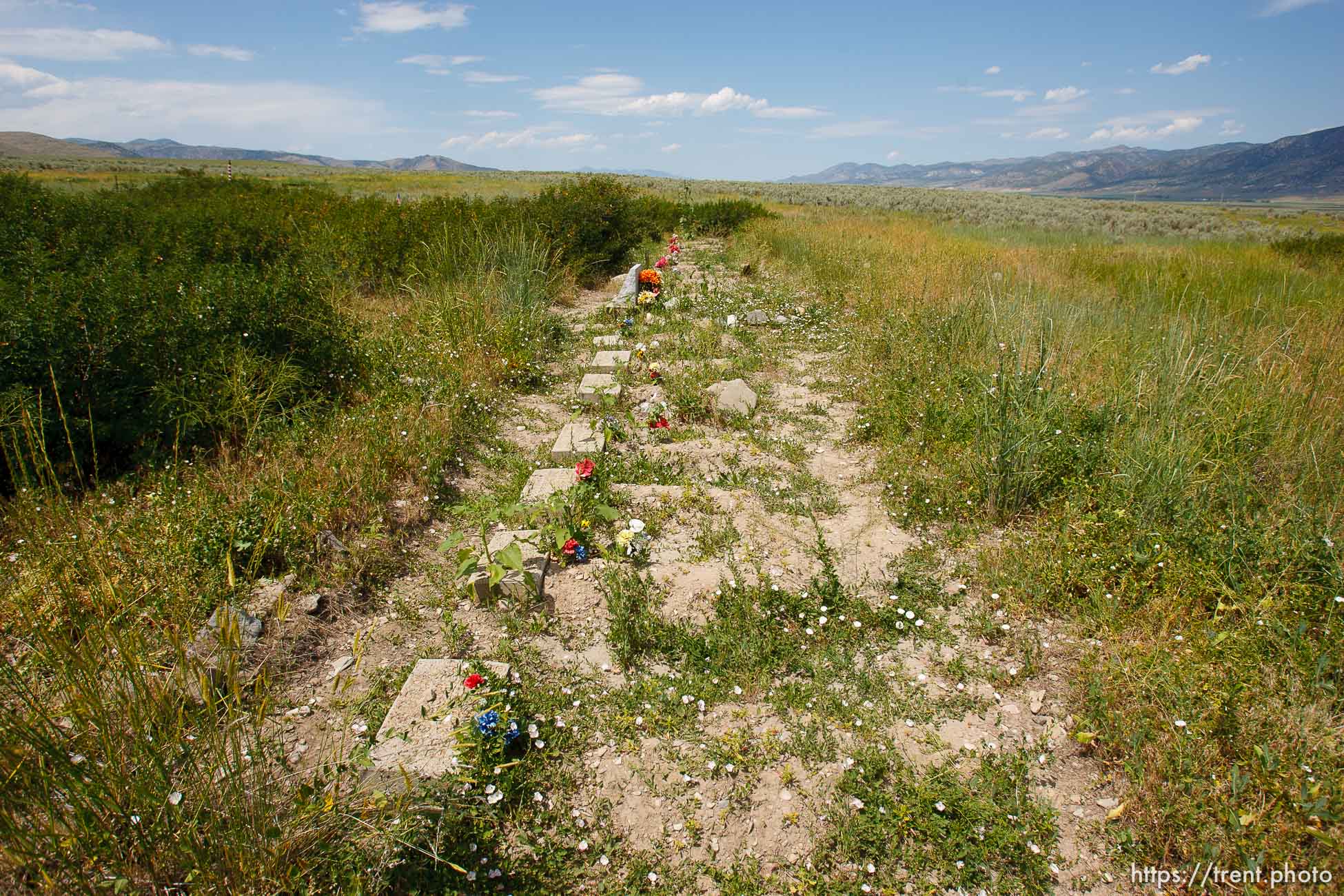 Washakie - Leland Pubigee, an elder in the Northwestern Band of the Shoshone, has died. This is the address of the North Stake Center (LDS), where his funeral will be. Leland will be buried at the Washakie Cemetery, an isolated dry patch that is part of the 400 acres the Northwestern Band has near the Idaho border, the last of its ancestral lands.  Saturday, July 18, 2009.