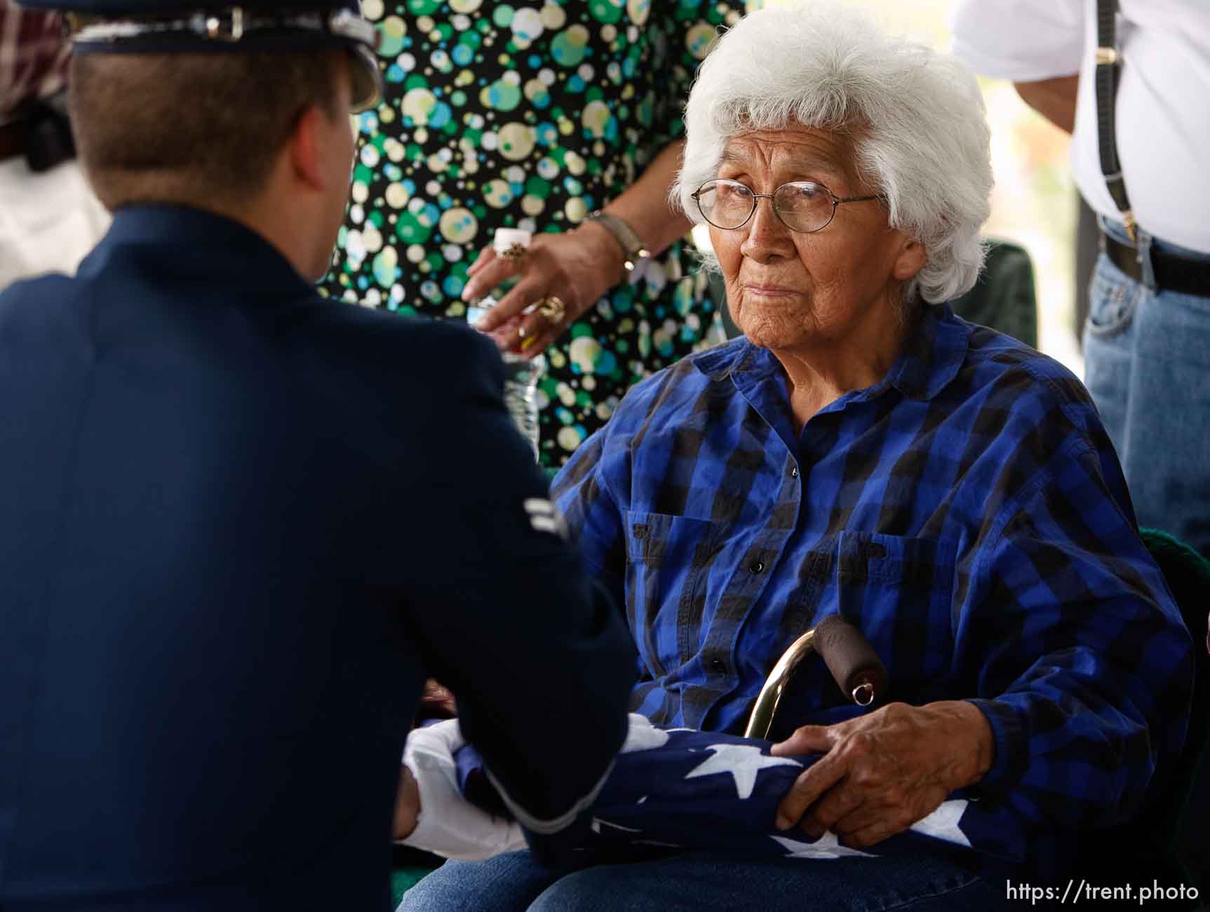 Washakie - Leland Pubigee, an elder in the Northwestern Band of the Shoshone, has died. This is the address of the North Stake Center (LDS), where his funeral will be. Leland will be buried at the Washakie Cemetery, an isolated dry patch that is part of the 400 acres the Northwestern Band has near the Idaho border, the last of its ancestral lands.  Saturday, July 18, 2009.
Trent Nelson/The Salt Lake Tribune; 7.18.2009