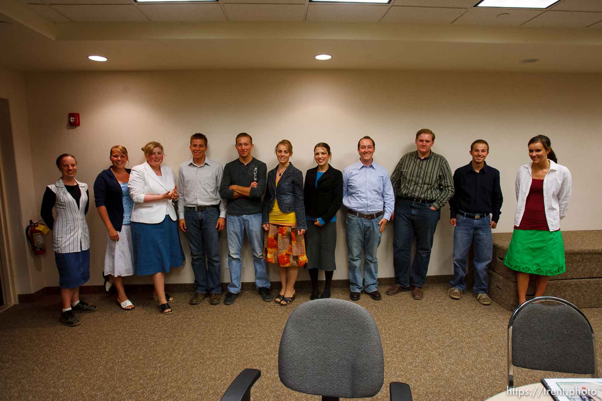 Centennial Park -at a meeting of Voice Box, Tuesday August 11, 2009. Emily Williams, Ali Knudson, Rebecca Hammon, William LeBaron, Kevin LeBaron, JoAnna Dockstader, Beth Hammon, Joseph Dockstader, Levi Zitting, Nicholas Dockstader, Marie Dockstader