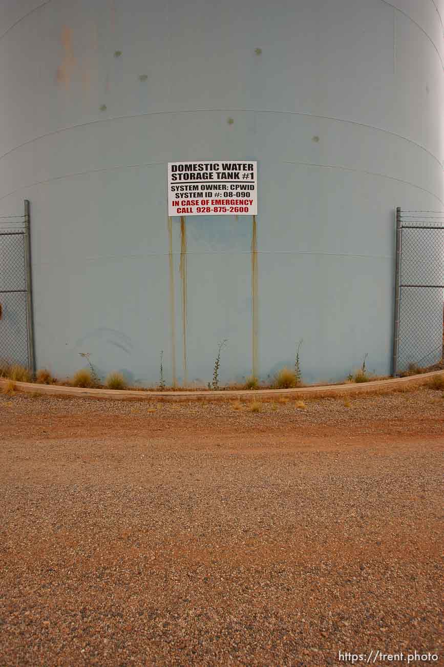 Centennial Park -, Wednesday August 12, 2009.
Alma Cawley, district manager of the Centennial Park Domestic Water District. water tank