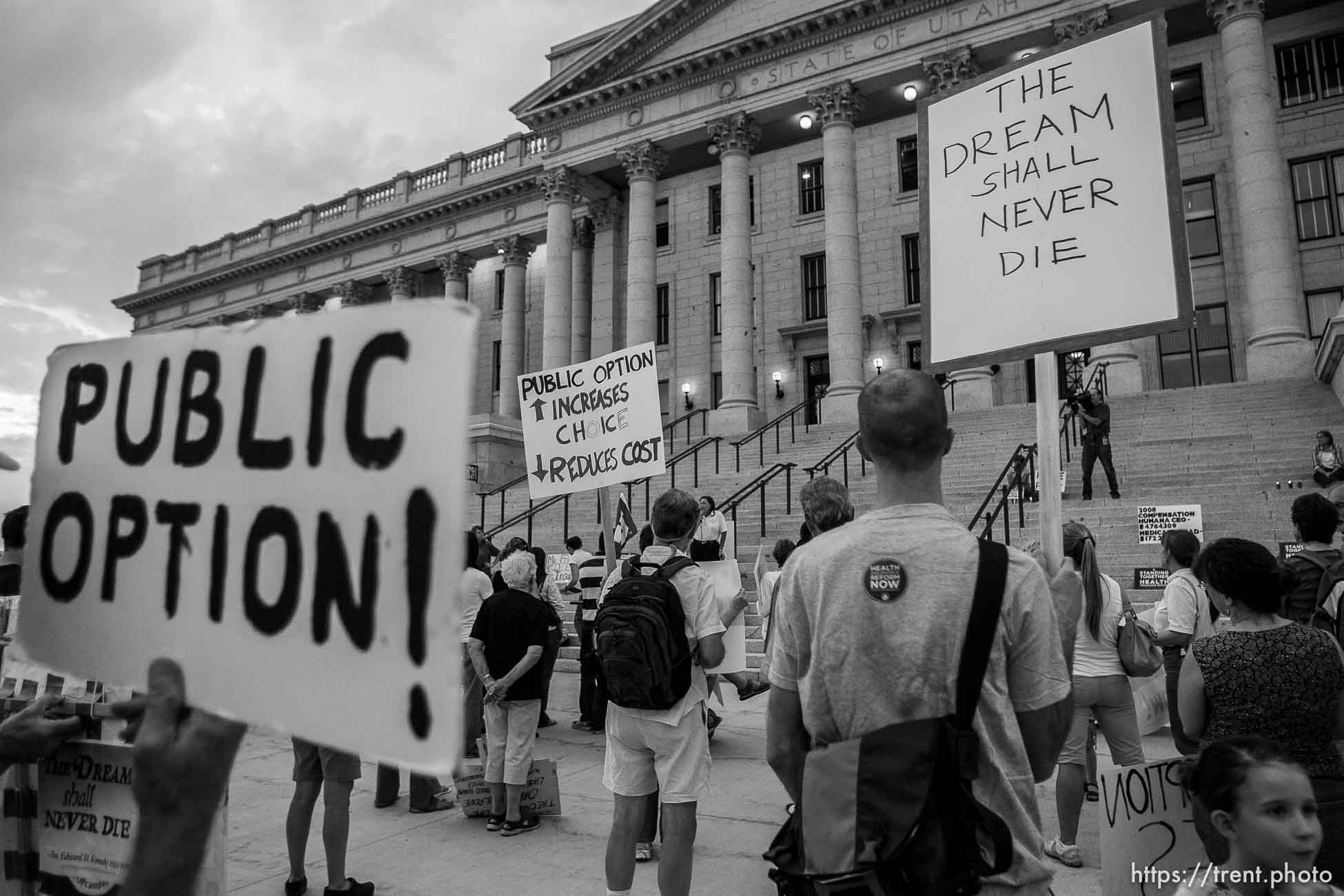 Salt Lake City - MoveOn.Org sponsored a rally at the state capitol calling for health care reform, Wednesday, September 2 2009.