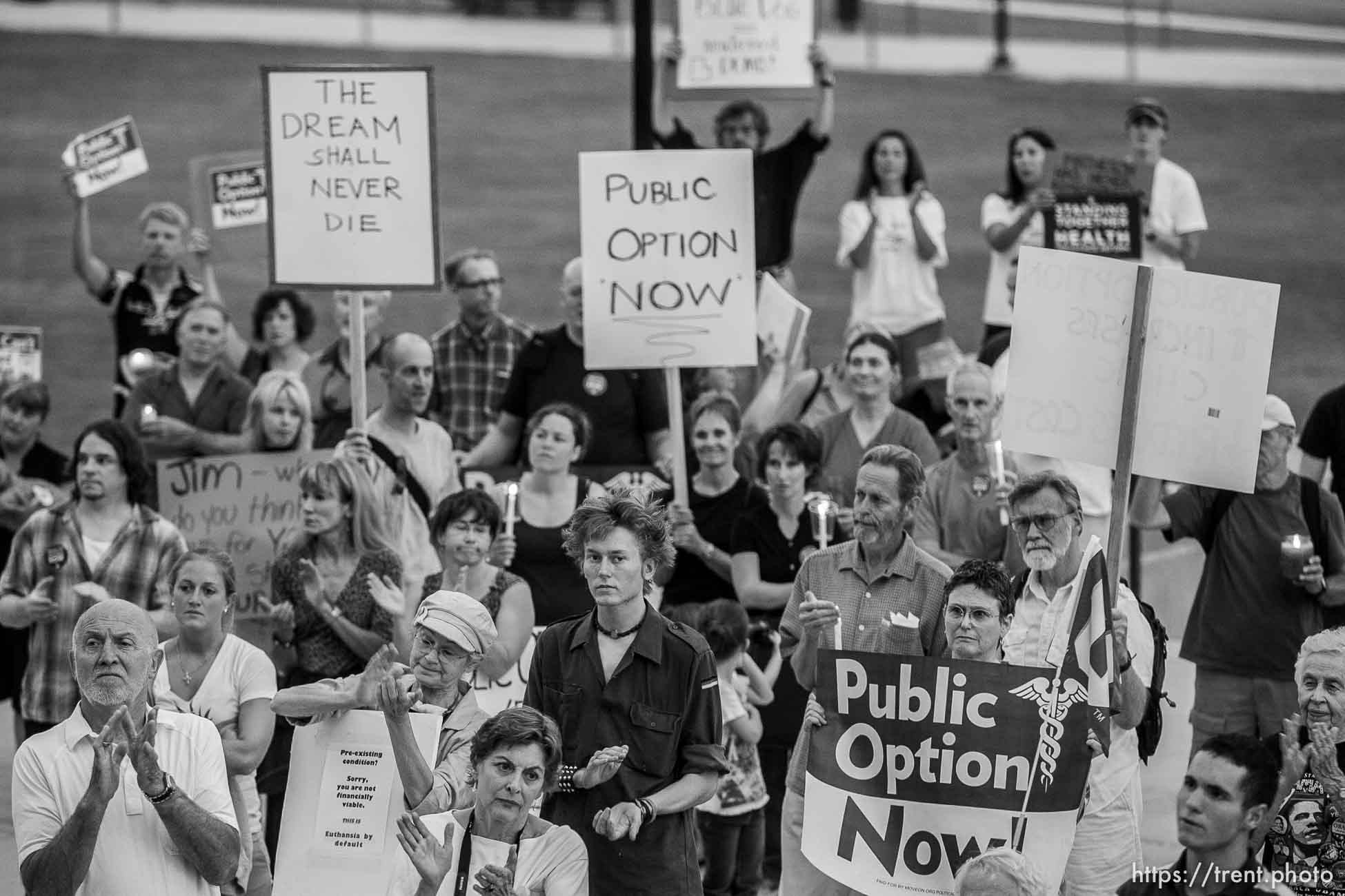 Salt Lake City - MoveOn.Org sponsored a rally at the state capitol calling for health care reform, Wednesday, September 2 2009.