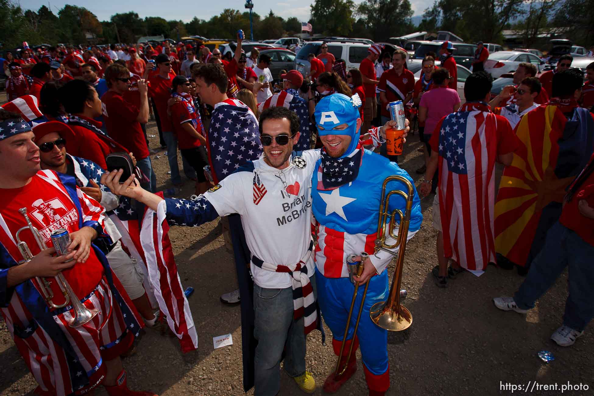 Sandy - USA vs. El Salvador FIFA World Cup Qualifier Soccer Saturday, September 5 2009 at Rio Tinto Stadium. 
American Outlaws pre-game tailgate