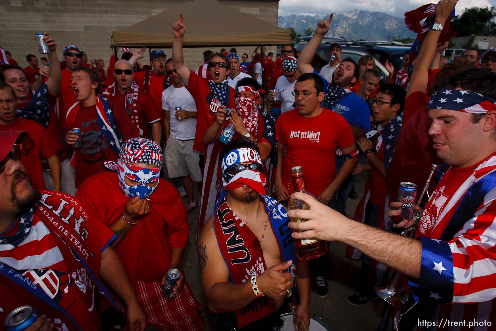 Sandy - USA vs. El Salvador FIFA World Cup Qualifier Soccer Saturday, September 5 2009 at Rio Tinto Stadium. 
American Outlaws pre-game tailgate