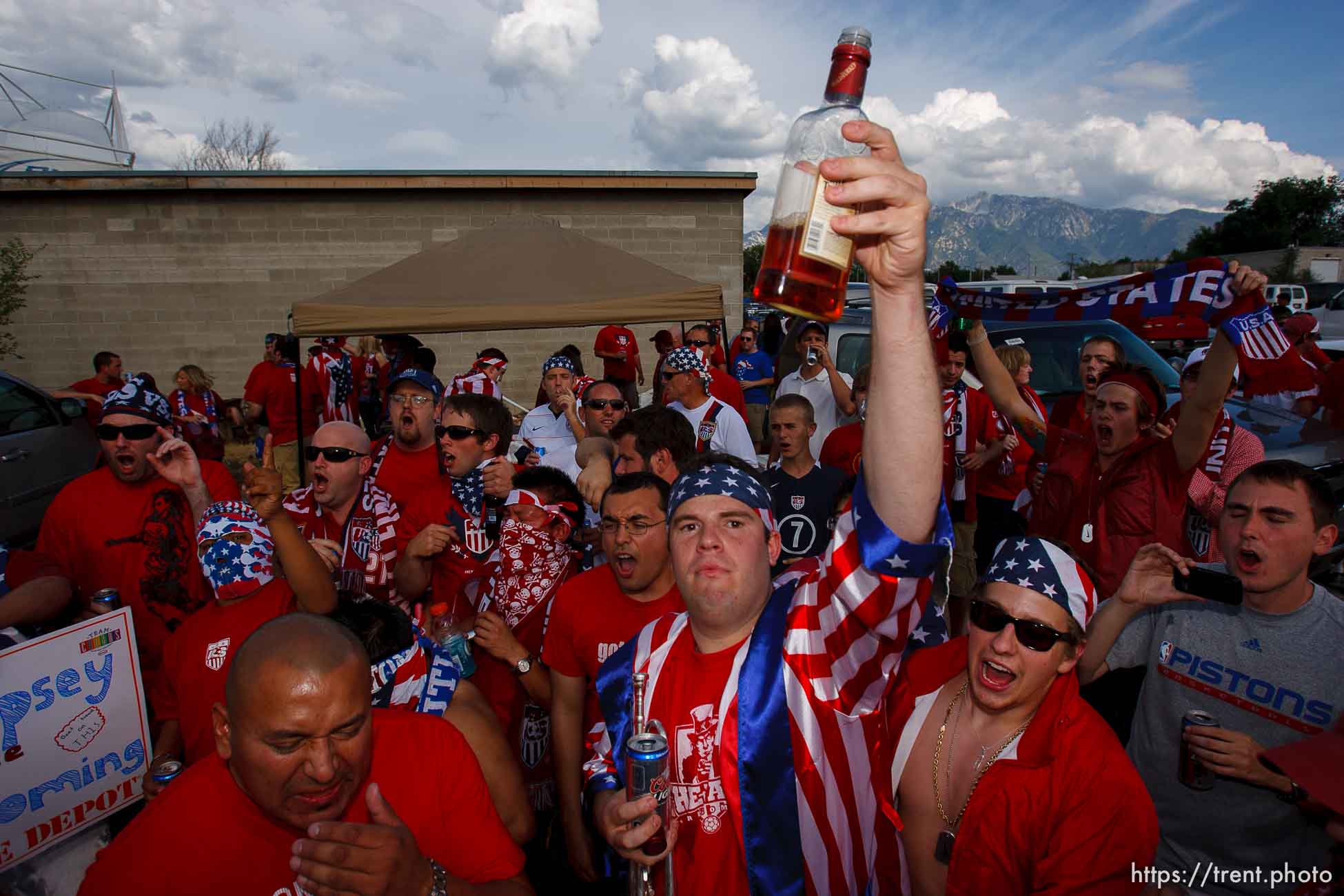 Sandy - USA vs. El Salvador FIFA World Cup Qualifier Soccer Saturday, September 5 2009 at Rio Tinto Stadium. 
American Outlaws pre-game tailgate