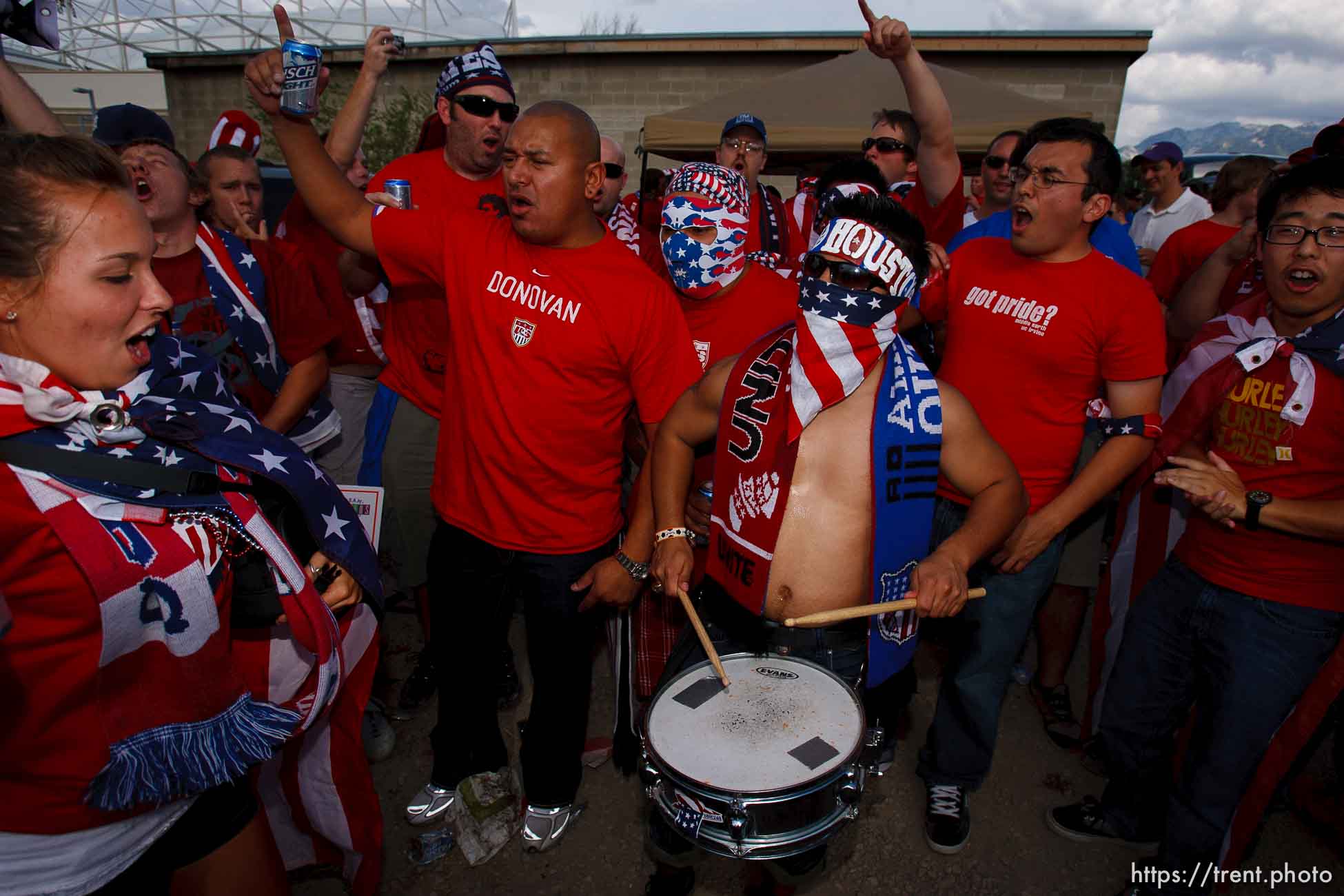 Sandy - USA vs. El Salvador FIFA World Cup Qualifier Soccer Saturday, September 5 2009 at Rio Tinto Stadium. 
American Outlaws pre-game tailgate