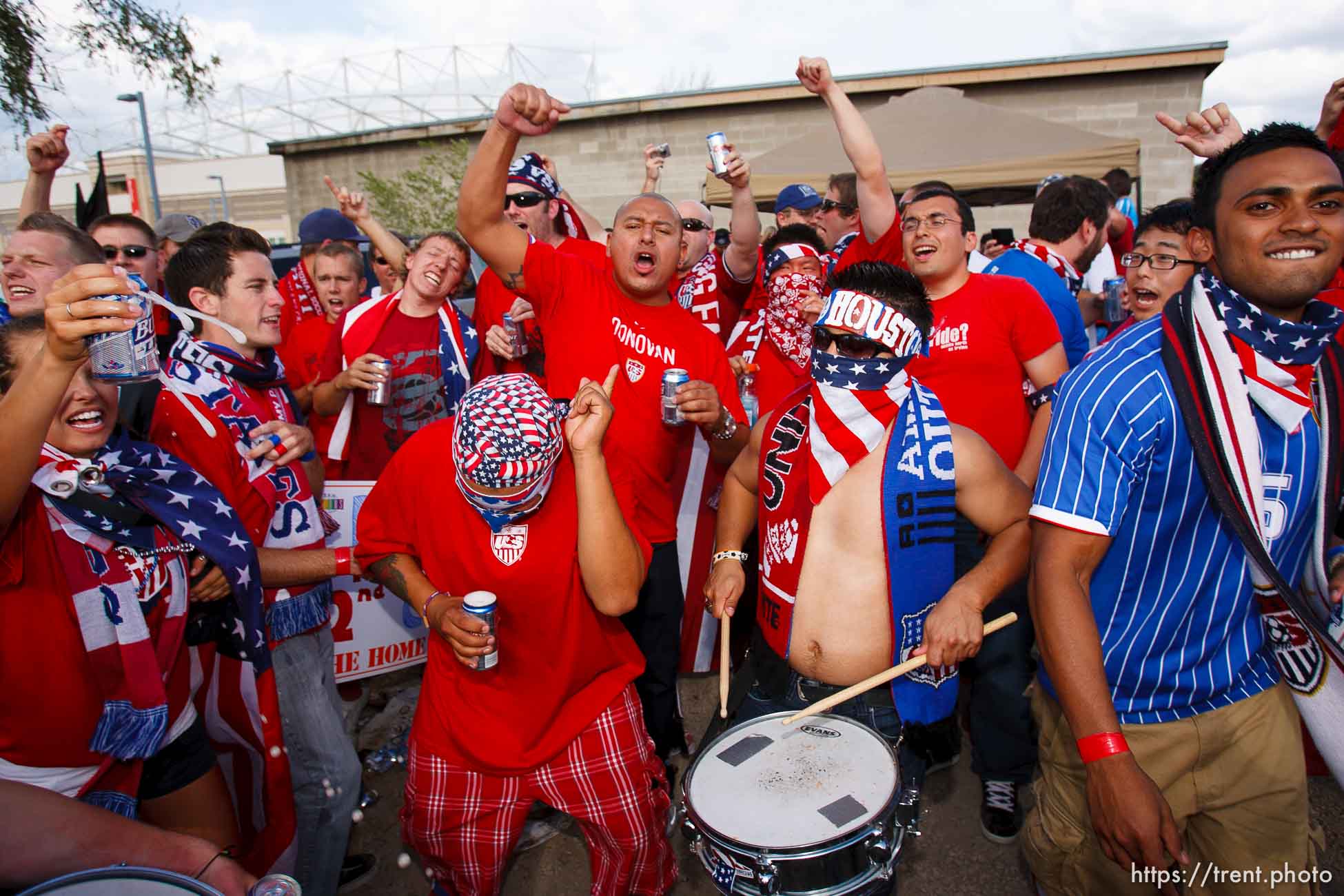 Sandy - USA vs. El Salvador FIFA World Cup Qualifier Soccer Saturday, September 5 2009 at Rio Tinto Stadium. 
American Outlaws pre-game tailgate