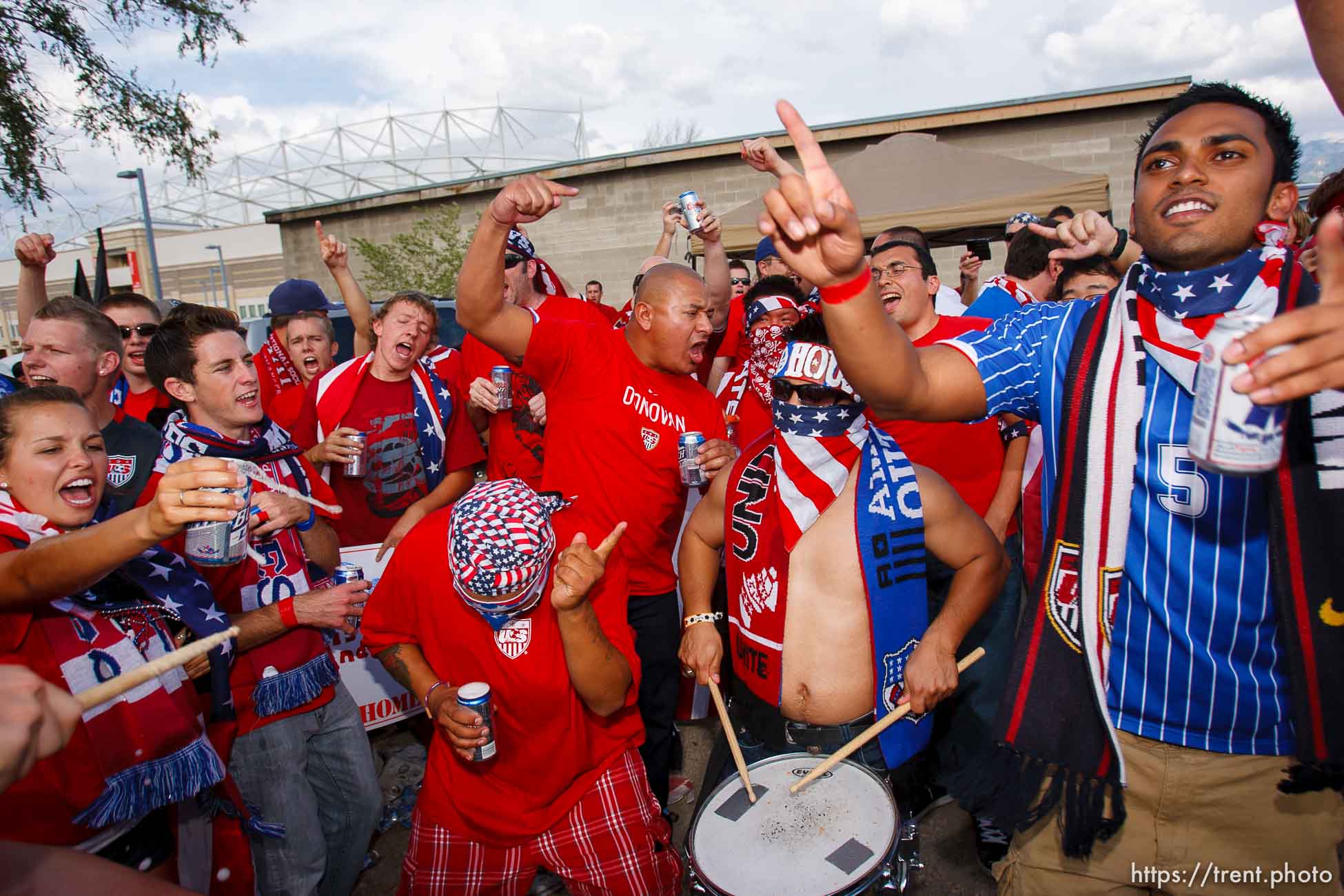 Sandy - USA vs. El Salvador FIFA World Cup Qualifier Soccer Saturday, September 5 2009 at Rio Tinto Stadium. 
American Outlaws pre-game tailgate