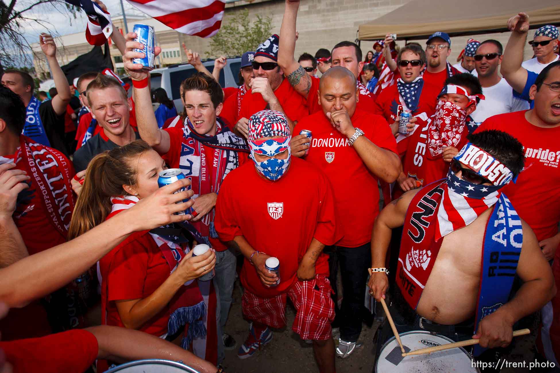 Sandy - USA vs. El Salvador FIFA World Cup Qualifier Soccer Saturday, September 5 2009 at Rio Tinto Stadium. 
American Outlaws pre-game tailgate