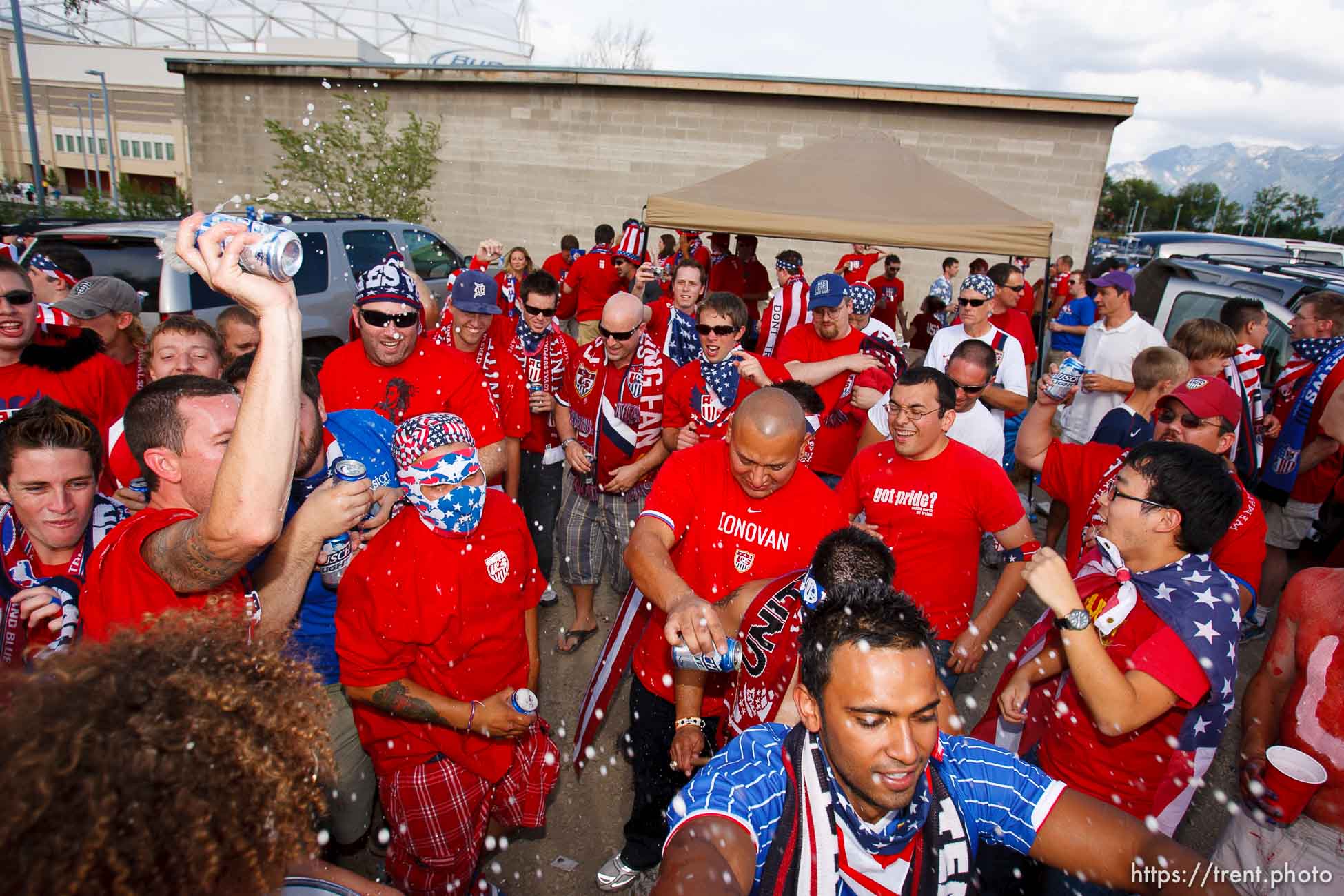 Sandy - USA vs. El Salvador FIFA World Cup Qualifier Soccer Saturday, September 5 2009 at Rio Tinto Stadium. 
American Outlaws pre-game tailgate