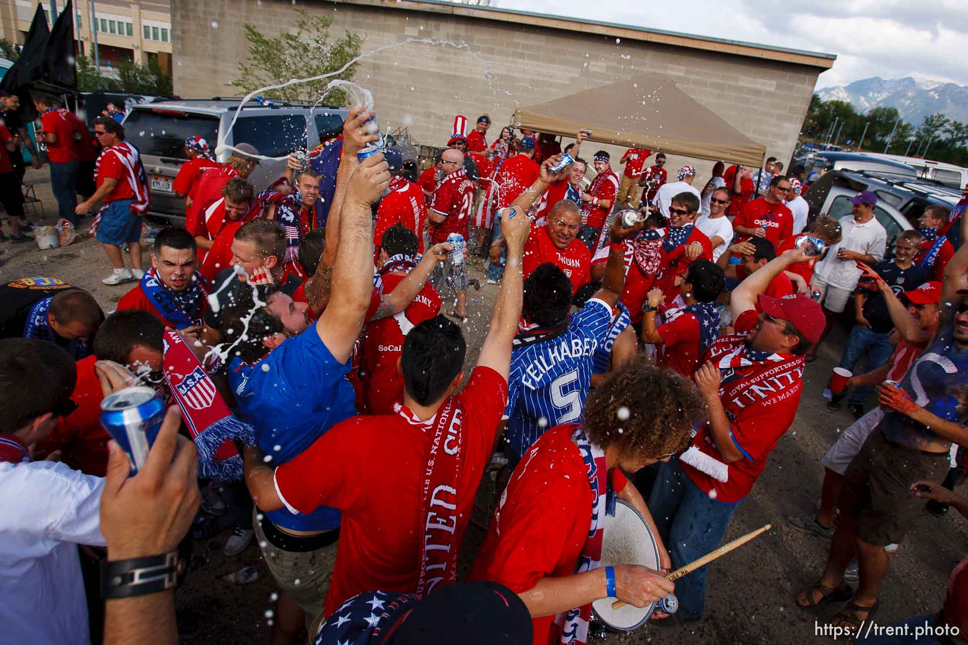 Sandy - USA vs. El Salvador FIFA World Cup Qualifier Soccer Saturday, September 5 2009 at Rio Tinto Stadium. 
American Outlaws pre-game tailgate