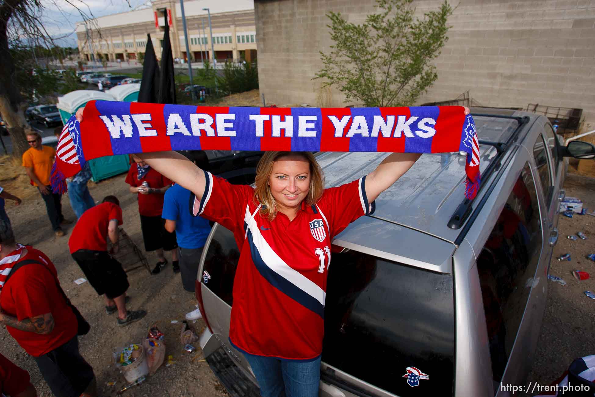 Sandy - USA vs. El Salvador FIFA World Cup Qualifier Soccer Saturday, September 5 2009 at Rio Tinto Stadium. 
American Outlaws pre-game tailgate