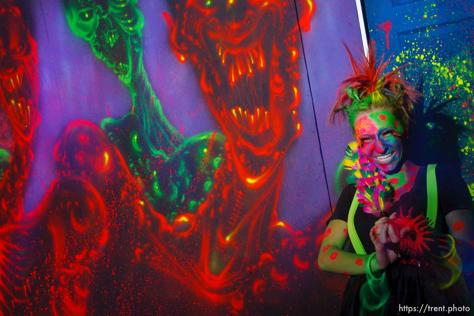 Brooke Williams is Bubble Girl. Nightmare Mansion is a brand new haunted house owned by the Castle of Chaos. Nightmare Mansion is home to four levels of fear, each progressively scarier than the last. The first show, Nightmare in 3D, consists of 3D art painted by nationally renowned artist, Stuart Smith. 3D glasses will be provided, this is the only Smith show in Utah. If you dare to go further, the next show takes you deeper into the nightmare and into the basement mortuary, for the Haunted Mansion. The third show, Taken Asylum is a little twisted, the patients are taking over the mental hospital. The last show, The Dungeon is just downright brutal, envision a prison housing only the worst criminal offenders.. Saturday, October 3 2009 in Taylorsville.