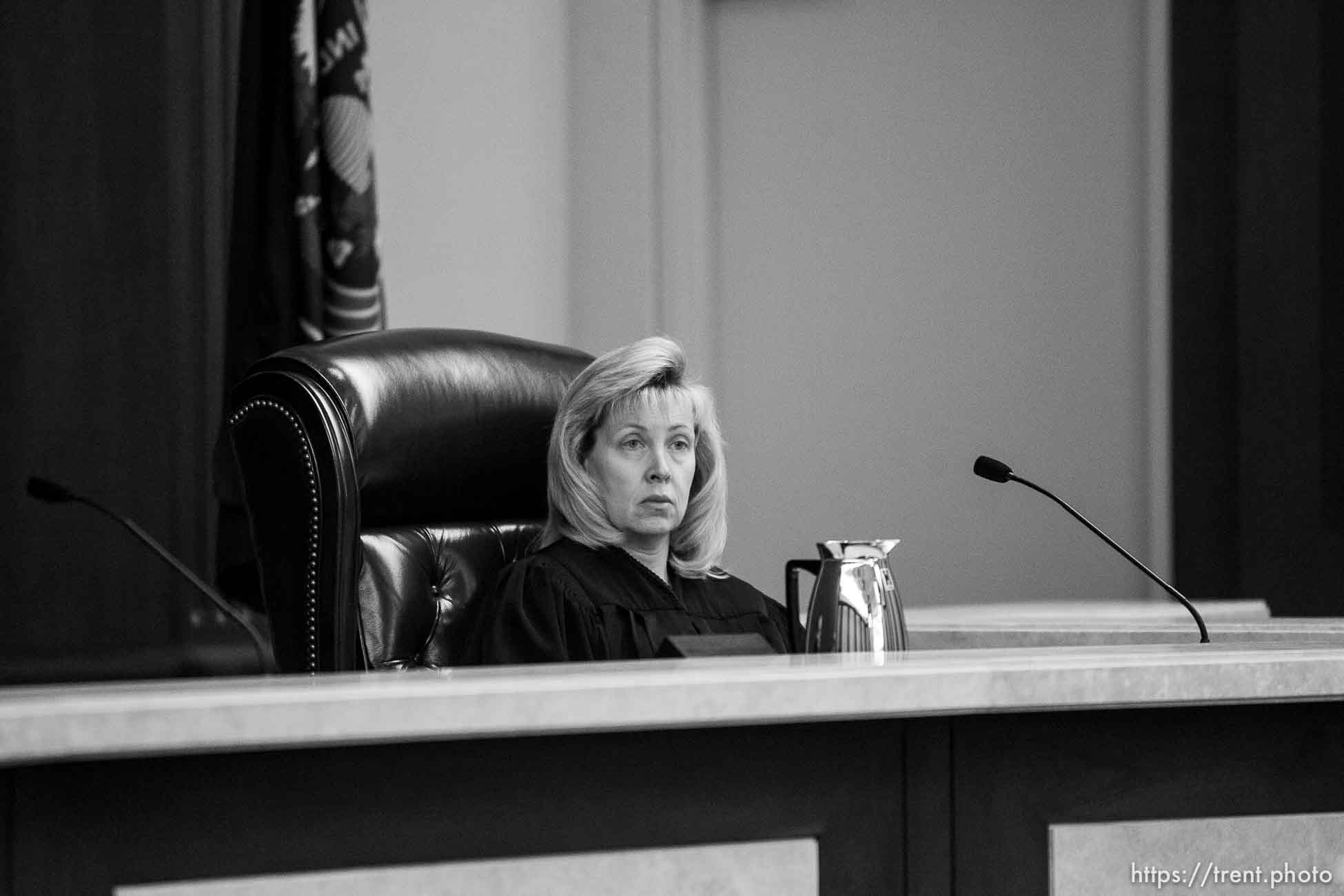 Justice Jill N. Parrish. Attorneys for convicted polygamist leader Warren Jeffs argued their case before the Utah Supreme Court Tuesday, November 3 2009 in Salt Lake City, hoping to overturn Jeffs' 2007 conviction as an accomplice to rape.