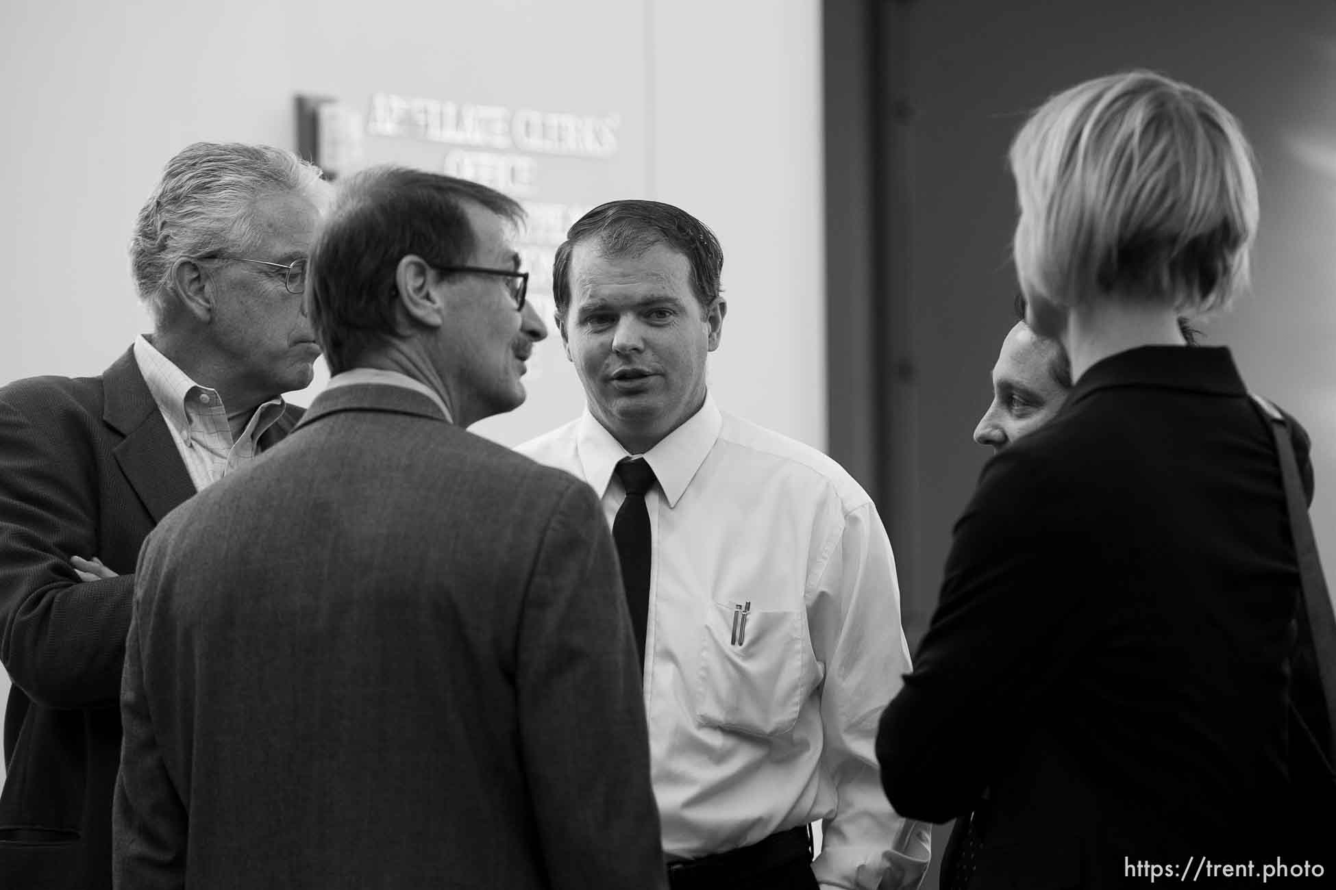 Attorneys for convicted polygamist leader Warren Jeffs argued their case before the Utah Supreme Court Tuesday, November 3 2009 in Salt Lake City, hoping to overturn Jeffs' 2007 conviction as an accomplice to rape. lindsey barlow, wally bugden, tara isaacson