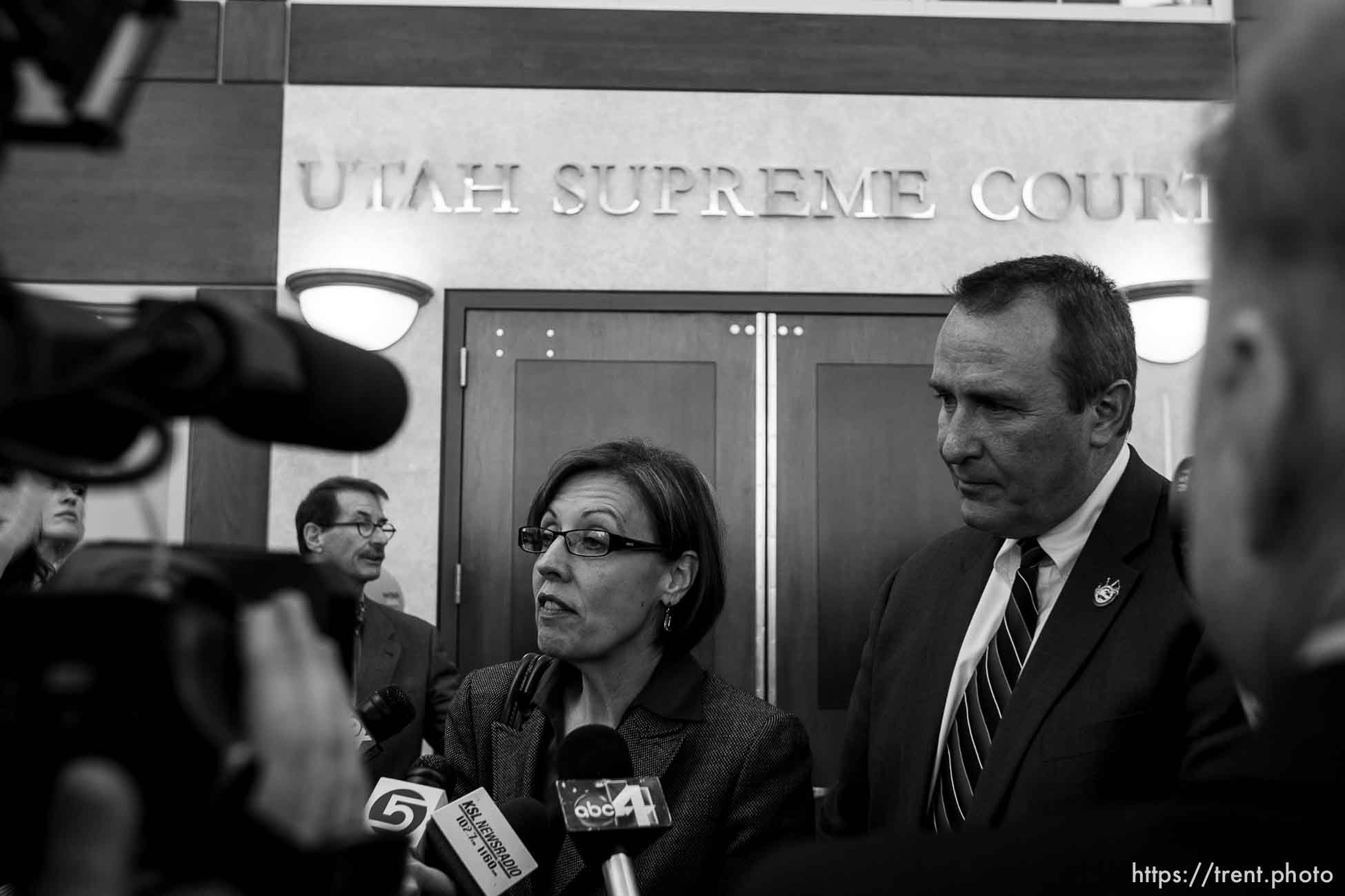 Attorneys for convicted polygamist leader Warren Jeffs argued their case before the Utah Supreme Court Tuesday, November 3 2009 in Salt Lake City, hoping to overturn Jeffs' 2007 conviction as an accomplice to rape. mark shurtleff. Assistant Utah Attorney General Laura Dupaix