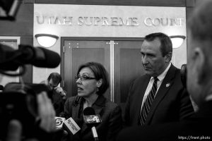 Attorneys for convicted polygamist leader Warren Jeffs argued their case before the Utah Supreme Court Tuesday, November 3 2009 in Salt Lake City, hoping to overturn Jeffs' 2007 conviction as an accomplice to rape. mark shurtleff. Assistant Utah Attorney General Laura Dupaix