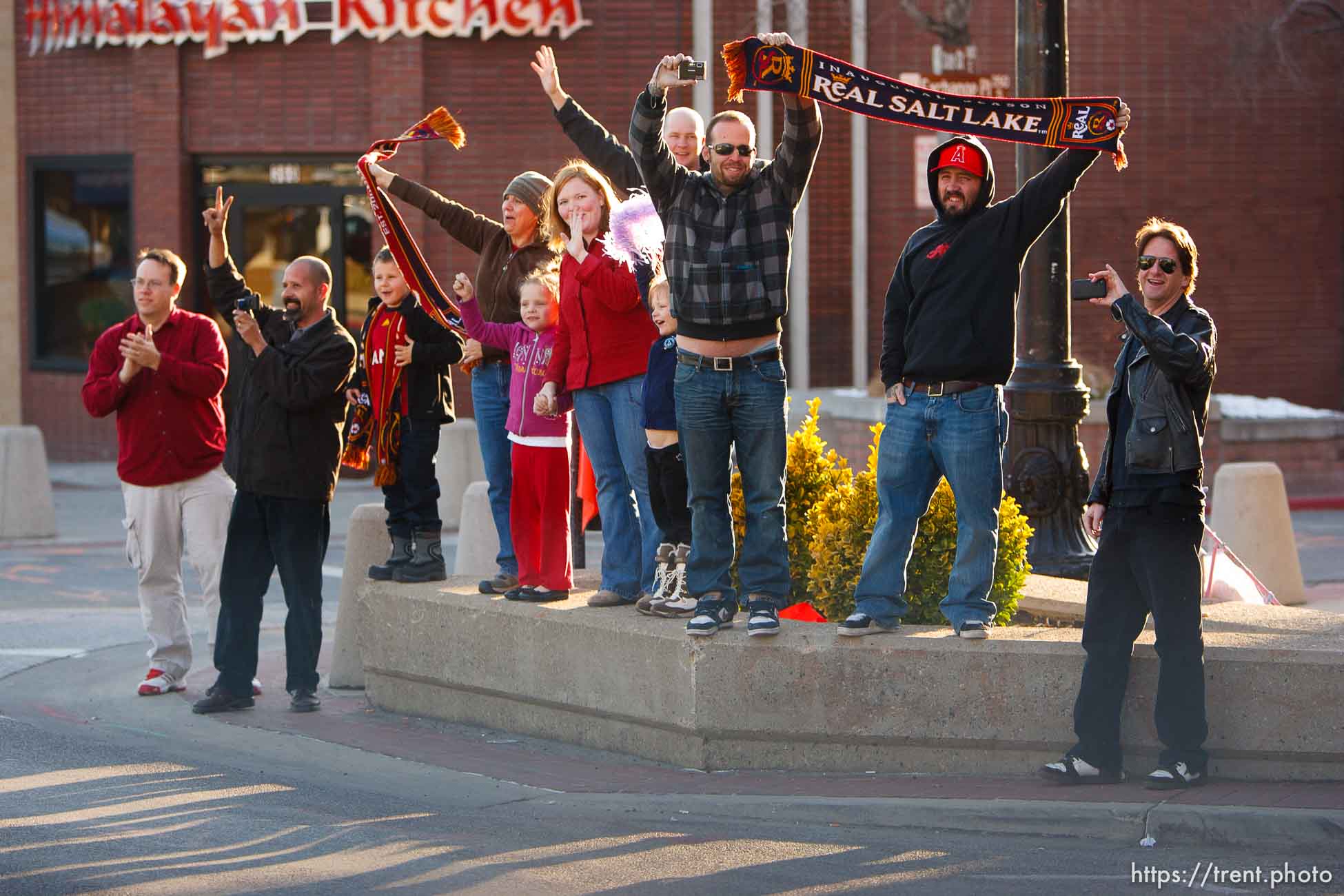 fans line state street. Celebration for Real Salt Lake's MLS Cup win Tuesday, November 24 2009.