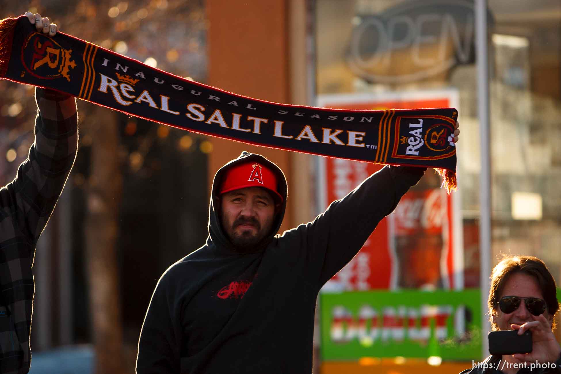 fans line state street. Celebration for Real Salt Lake's MLS Cup win Tuesday, November 24 2009.