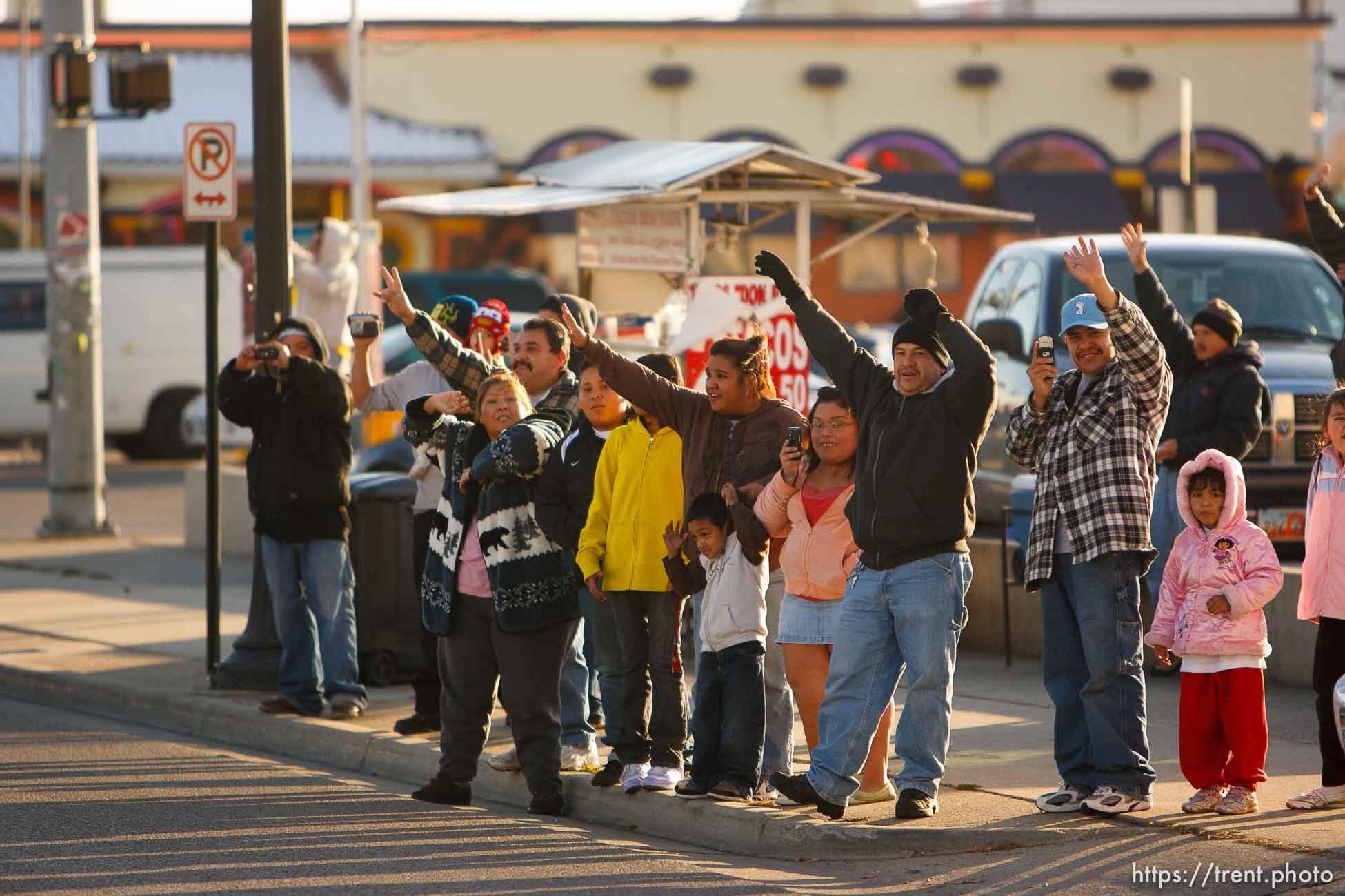 fans line state street. Celebration for Real Salt Lake's MLS Cup win Tuesday, November 24 2009.