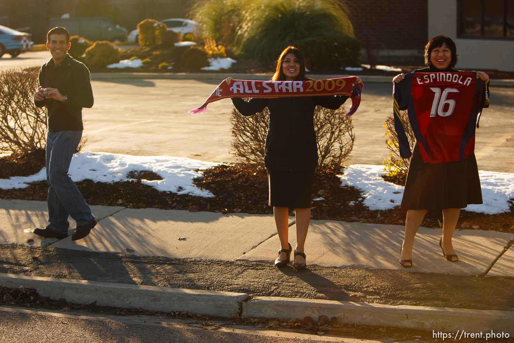 fans line state street. Celebration for Real Salt Lake's MLS Cup win Tuesday, November 24 2009.