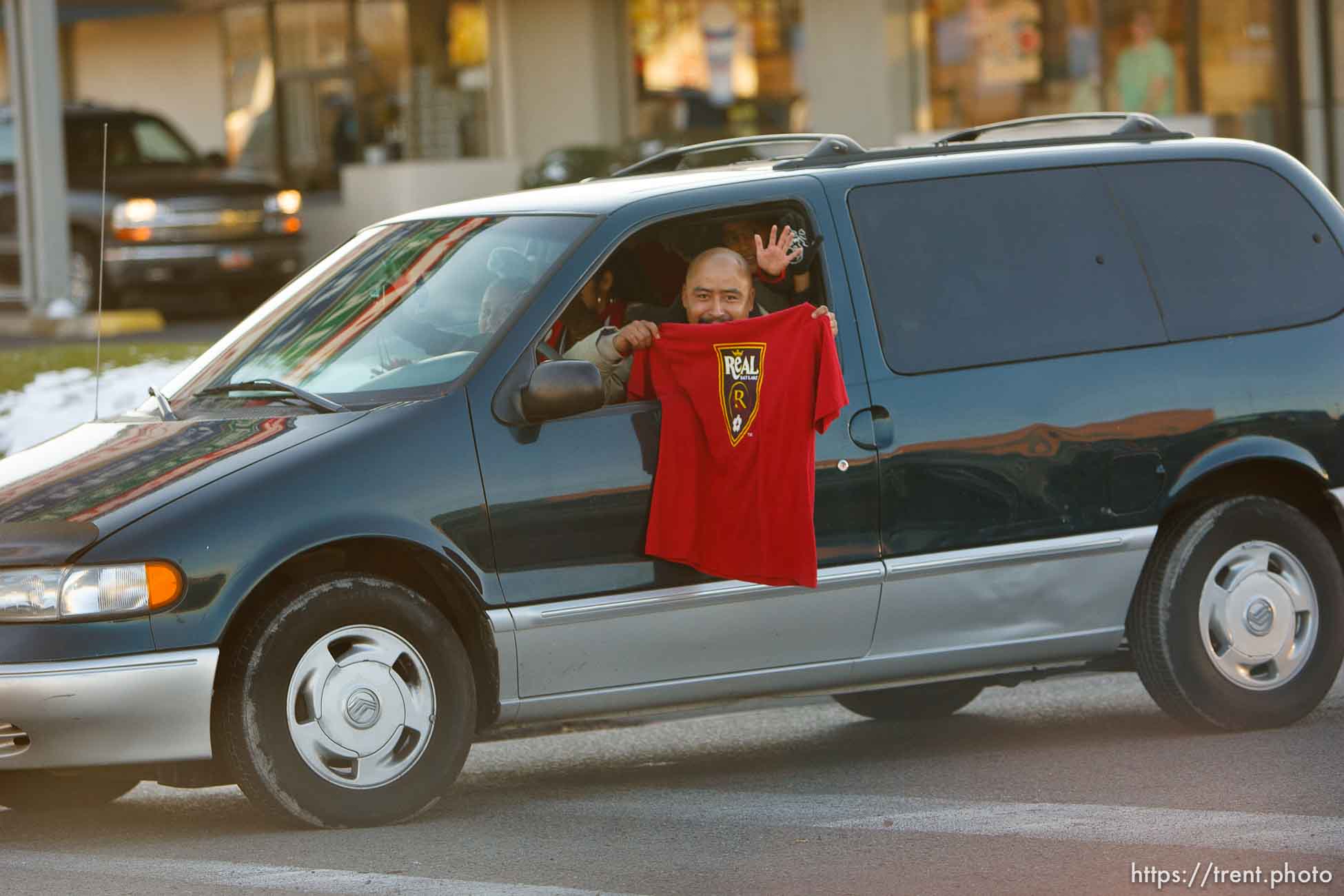 fans line state street. Celebration for Real Salt Lake's MLS Cup win Tuesday, November 24 2009.