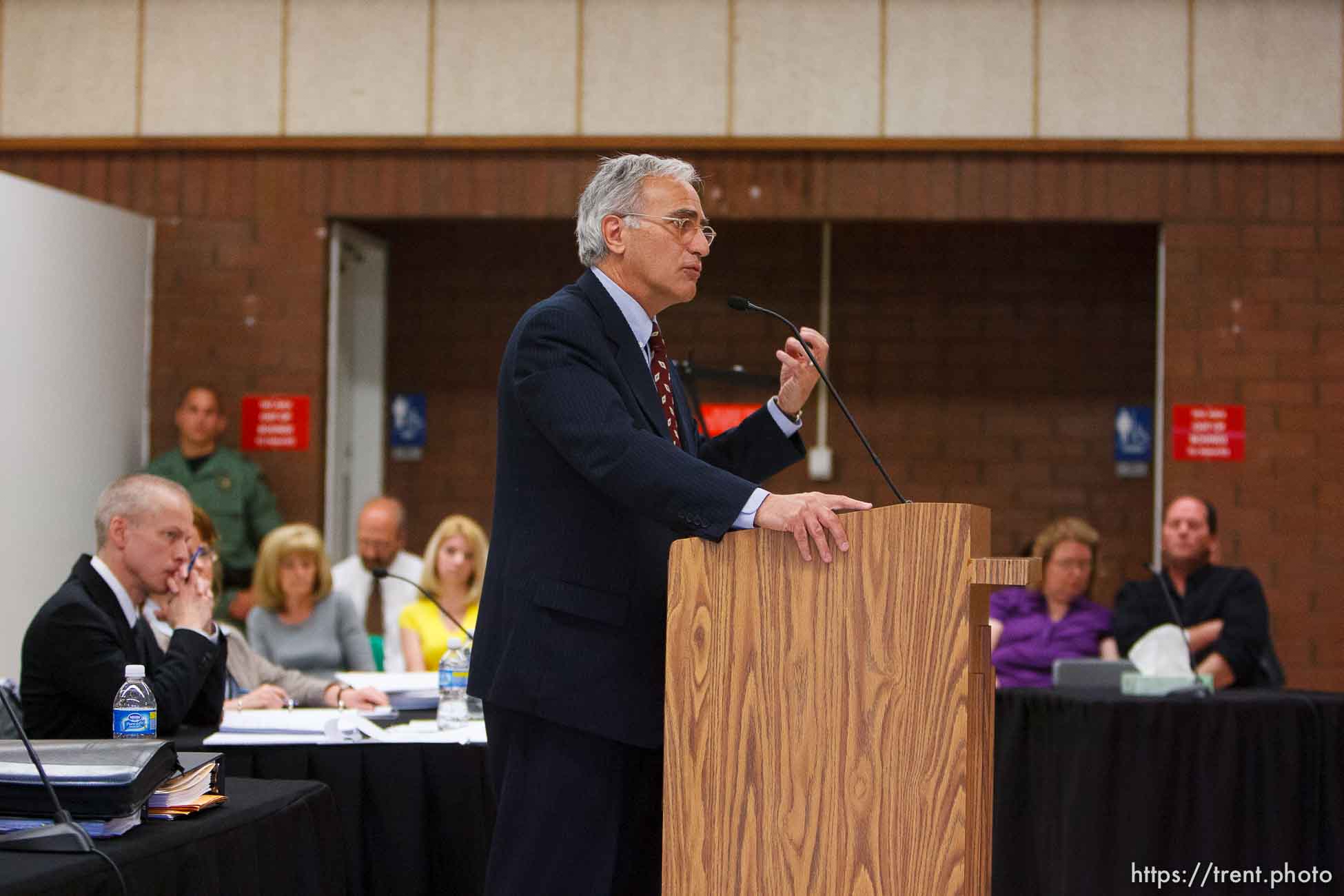 Trent Nelson  |  The Salt Lake Tribune
Draper - Andrew Parnes, attorney for death-row inmate Ronnie Lee Gardner, makes his closing arguments on the second day of a commutation hearing Friday, June 11, 2010, at the Utah State Prison.