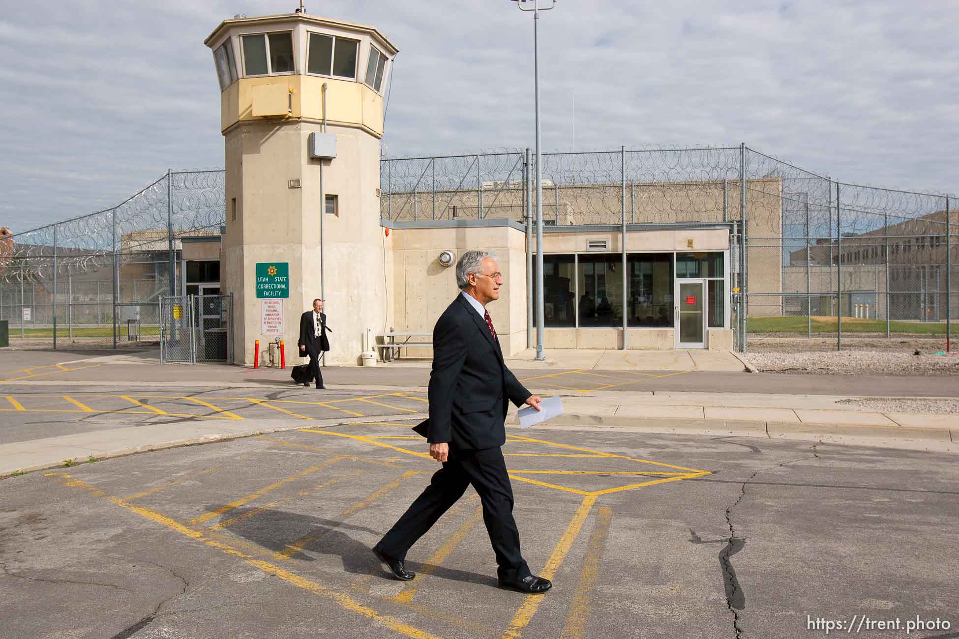 Trent Nelson  |  The Salt Lake Tribune
Draper - The Utah Board of Pardons and Parole announced their unanimous decision to deny Ronnie Lee Gardner's request for commutation Monday, June 14, 2010. He is scheduled to be executed by firing squad Friday. Gardner's attorney Andrew Parnes outside the prison following the decision.