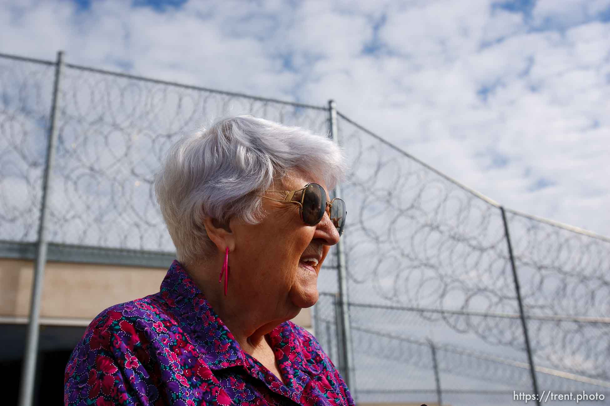 Trent Nelson  |  The Salt Lake Tribune
Draper - The Utah Board of Pardons and Parole announced their unanimous decision to deny Ronnie Lee Gardner's request for commutation Monday, June 14, 2010. He is scheduled to be executed by firing squad Friday. VelDean Kirk, widow of Gardner victim Nicolas G. Kirk, outside the prison following the decision.