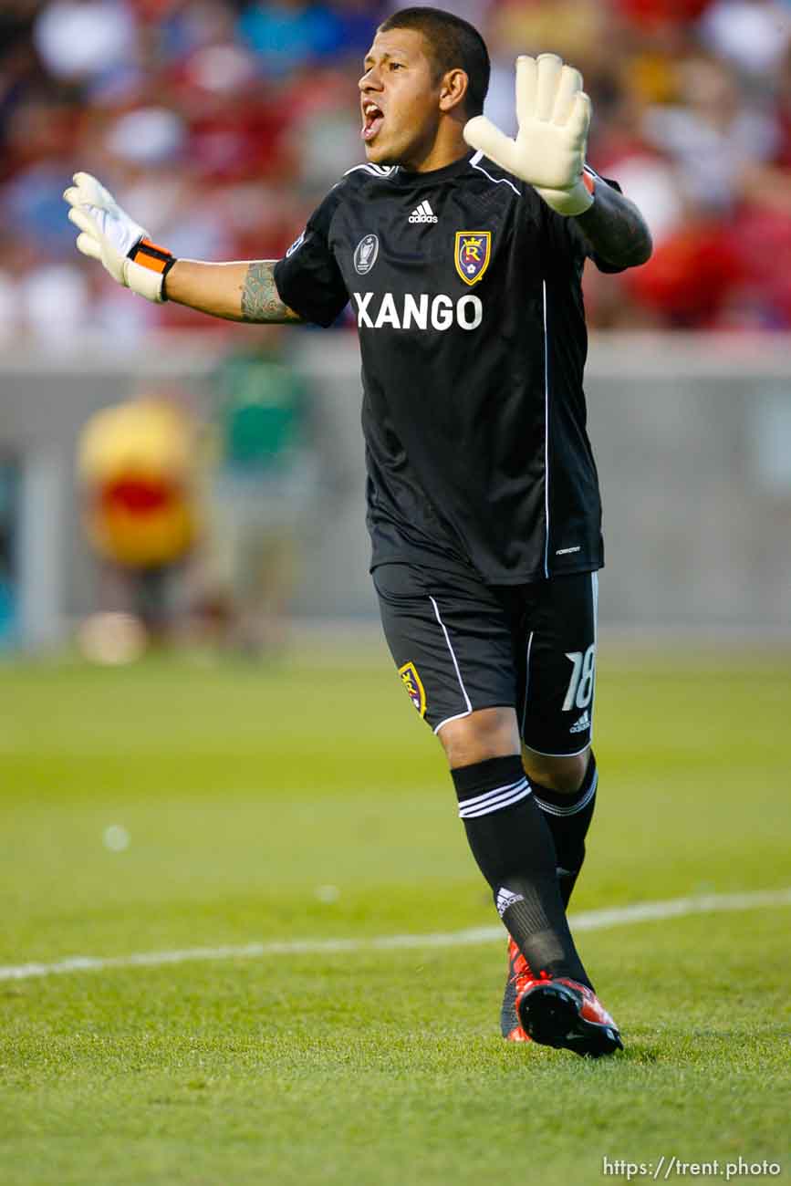 Trent Nelson  |  The Salt Lake Tribune
Real goalkeeper Nick Rimando. Real Salt Lake vs. Columbus Crew, MLS soccer at Rio Tintio Stadium in Sandy, Saturday, August 14, 2010.