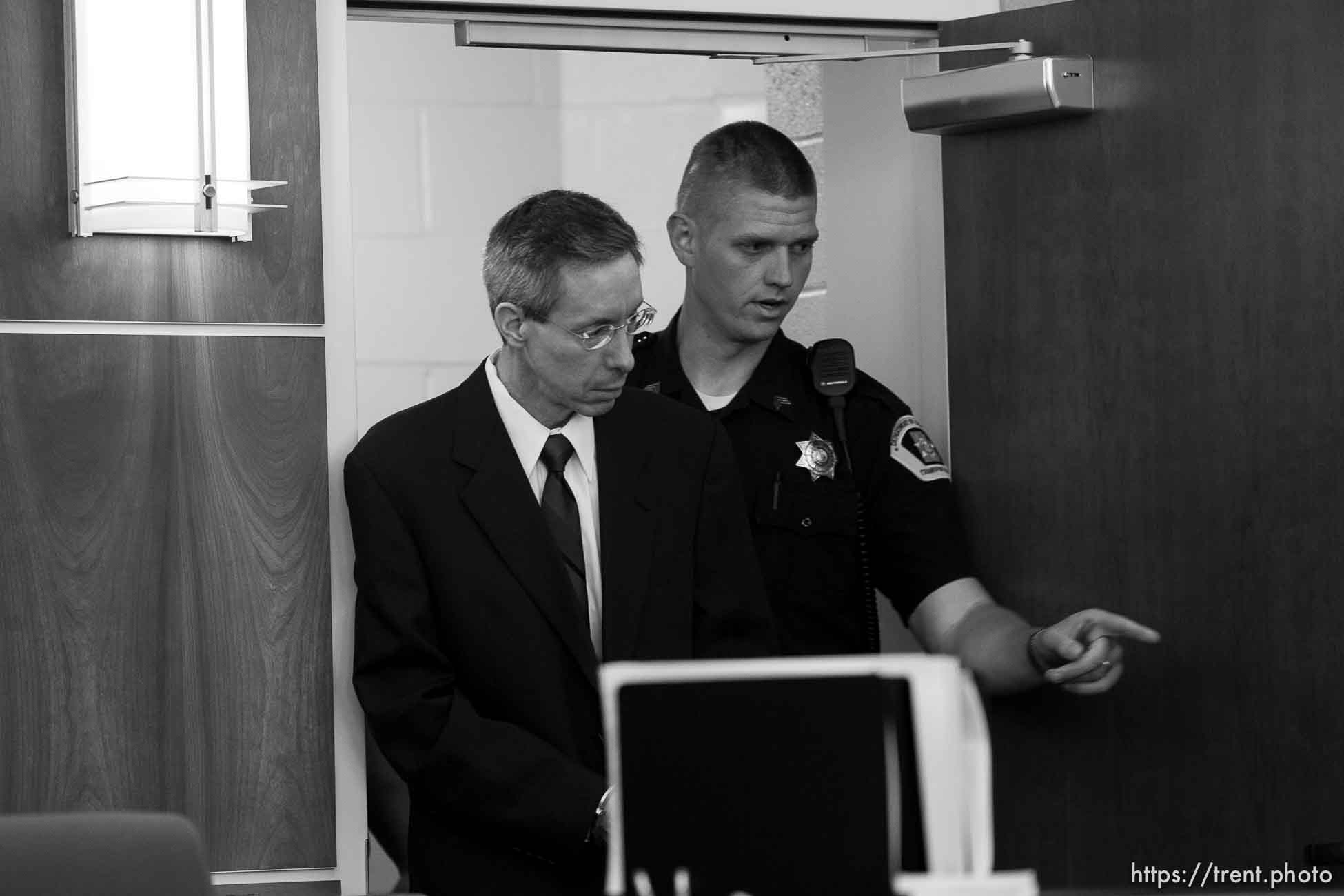 Trent Nelson  |  The Salt Lake Tribune
Warren Jeffs, leader of the FLDS Church, appeared before Judge Terry Christiansen in Third District Court  Tuesday, September 7, 2010 in West Jordan, Utah.