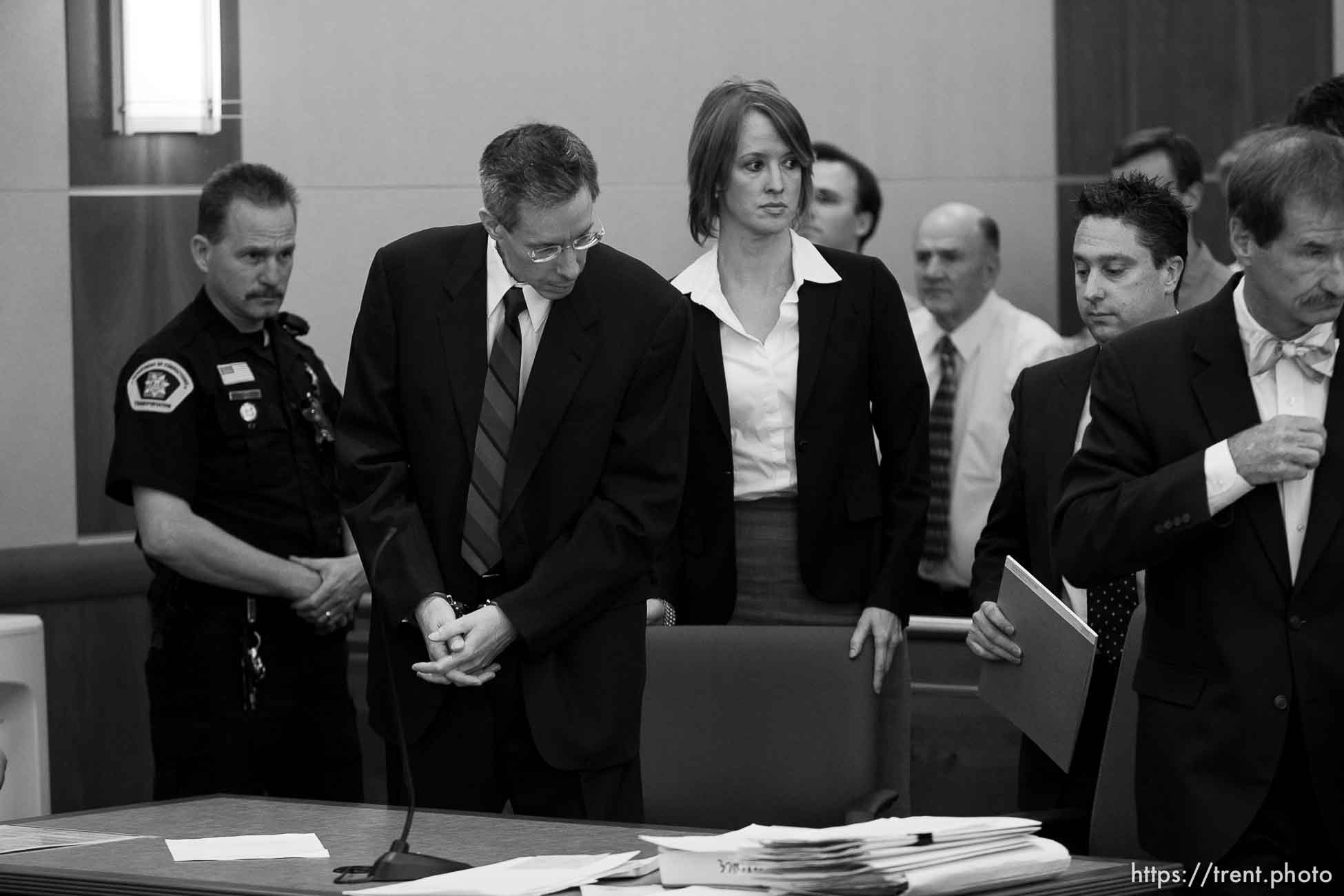 Trent Nelson  |  The Salt Lake Tribune
Warren Jeffs, leader of the FLDS Church, appeared before Judge Terry Christiansen in Third District Court  Tuesday, September 7, 2010 in West Jordan, Utah. At right is his attorney Tara Isaacson.