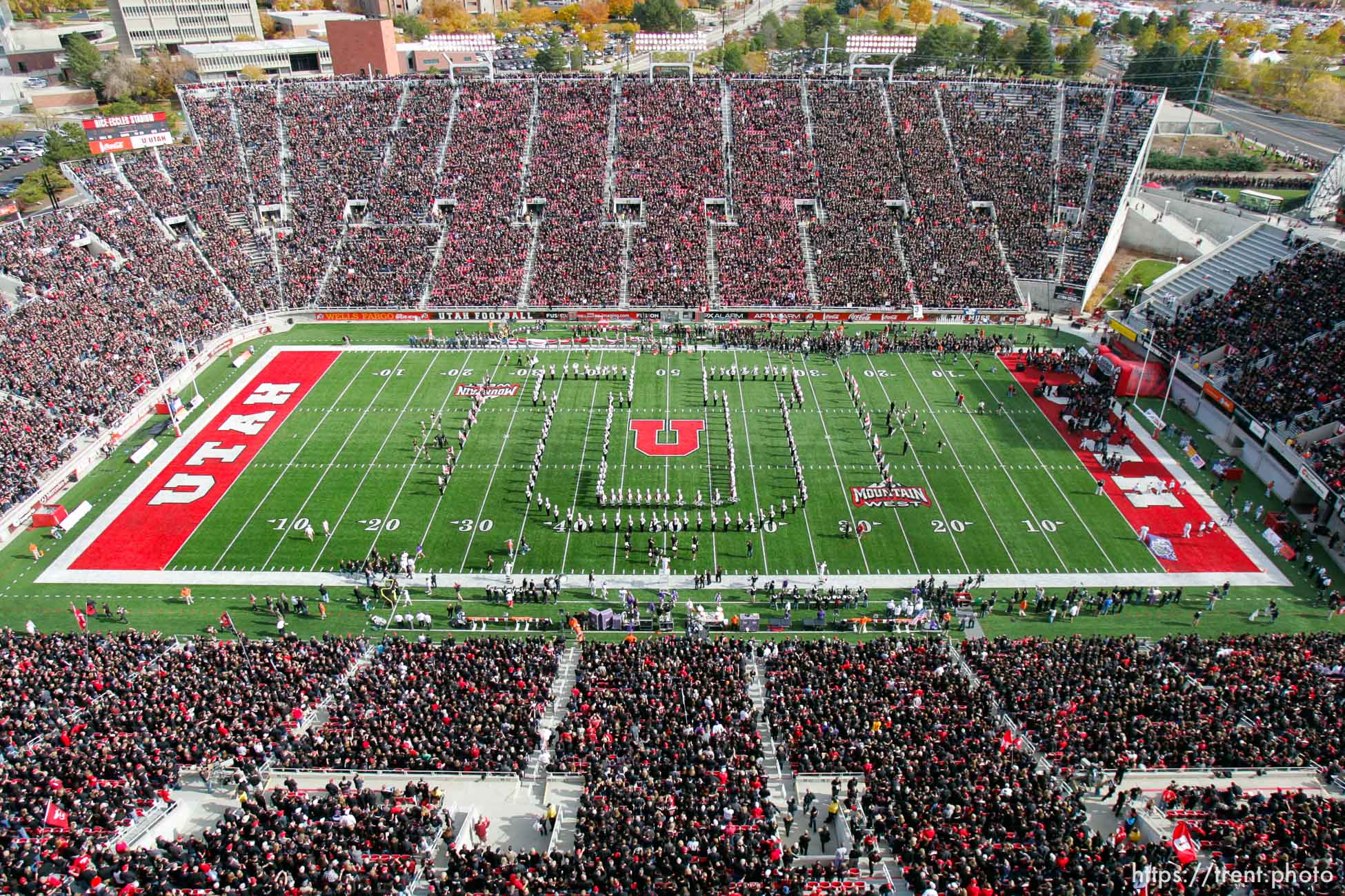 Trent Nelson  |  The Salt Lake Tribune
utah marching band, Utah vs. TCU college football, Saturday, November 6, 2010. TCU won 47-7.