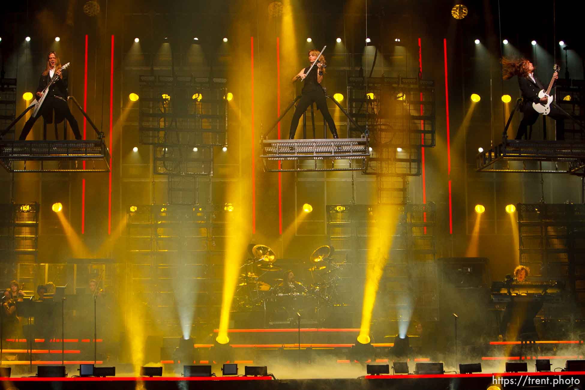 Trent Nelson  |  The Salt Lake Tribune
Trans-Siberian Orchestra performed at EnergySolutions Arena Thursday, November 18, 2010. Caitlin Moe (center)