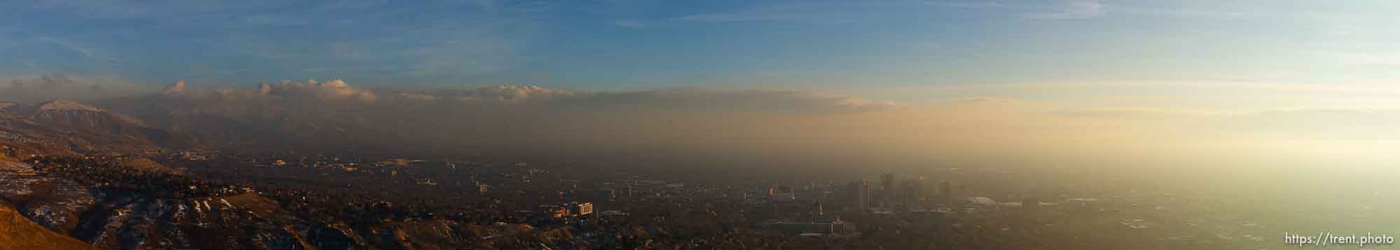 Trent Nelson  |  The Salt Lake Tribune
From Ensign Peak, the view of an inversion over Salt Lake City. Tuesday, December 7, 2010.