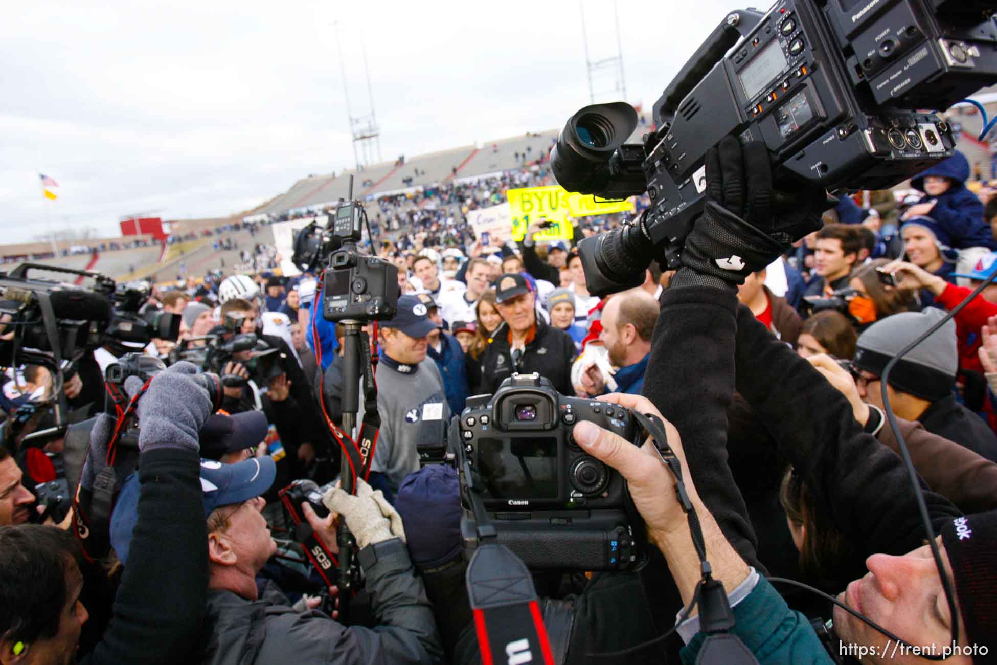 Trent Nelson  |  The Salt Lake Tribune
BYU coach Bronco Mendenhall as BYU defeats UTEP in the New Mexico Bowl, college football Saturday, December 18, 2010 in Albuquerque, New Mexico. mark philbrick