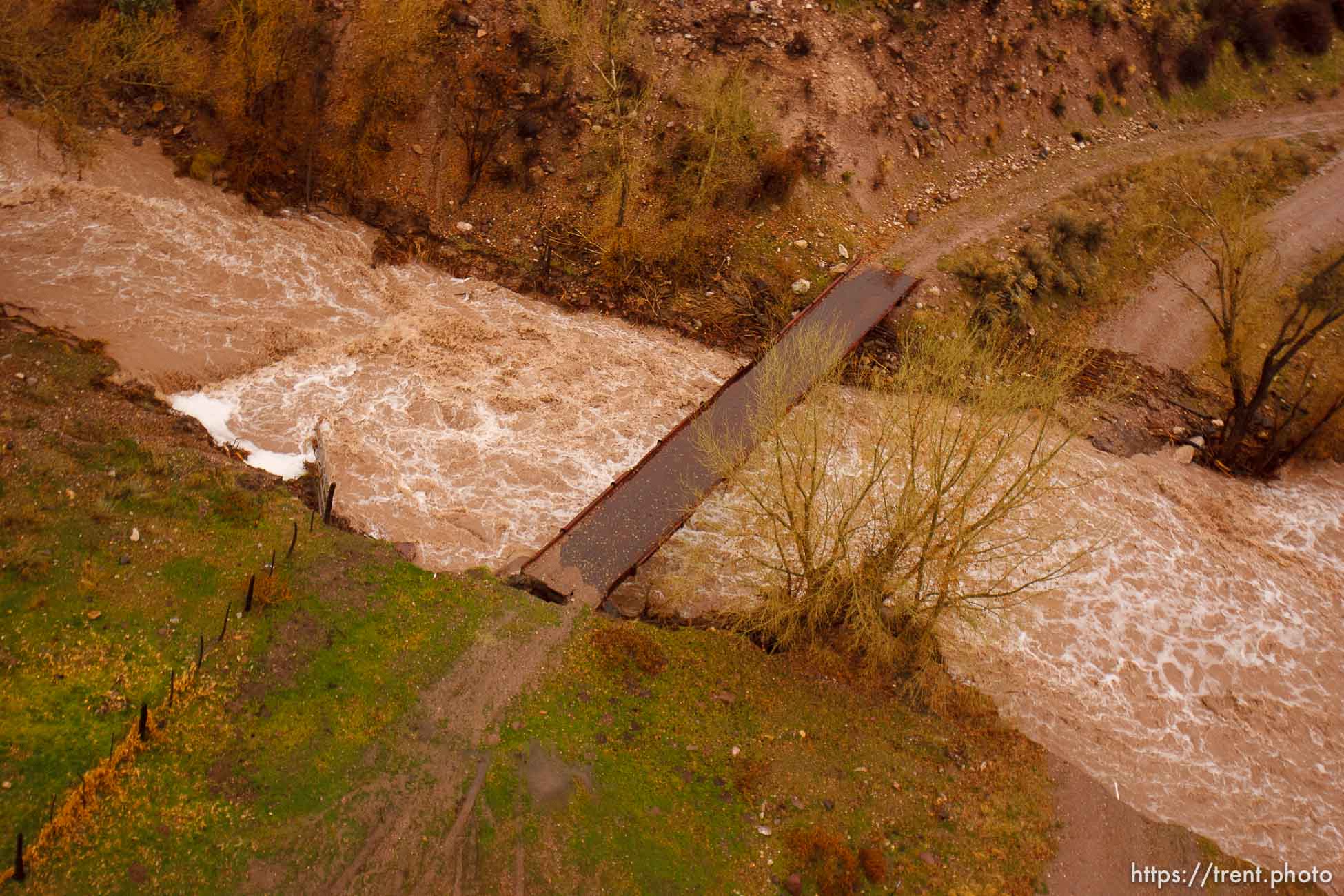 Trent Nelson  |  The Salt Lake Tribune
A compromised bridge near the D.I. Ranch outside of St. George, Wednesday, December 22, 2010.