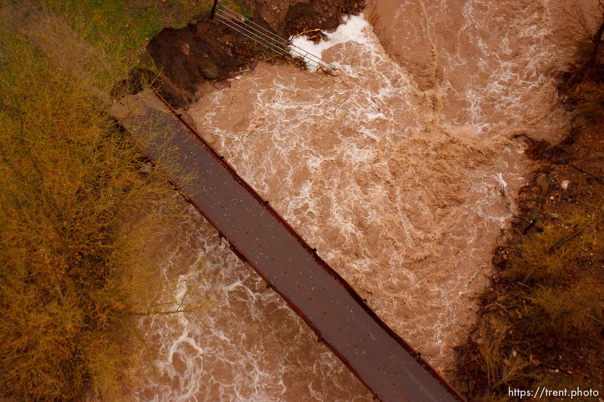 Trent Nelson  |  The Salt Lake Tribune
A compromised bridge near the D.I. Ranch outside of St. George, Wednesday, December 22, 2010.