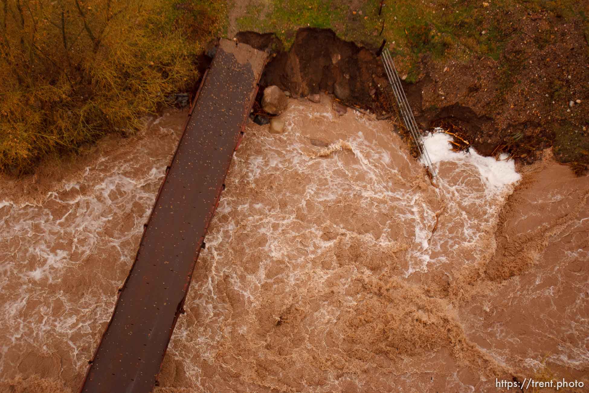 Trent Nelson  |  The Salt Lake Tribune
A compromised bridge near the D.I. Ranch outside of St. George, Wednesday, December 22, 2010.