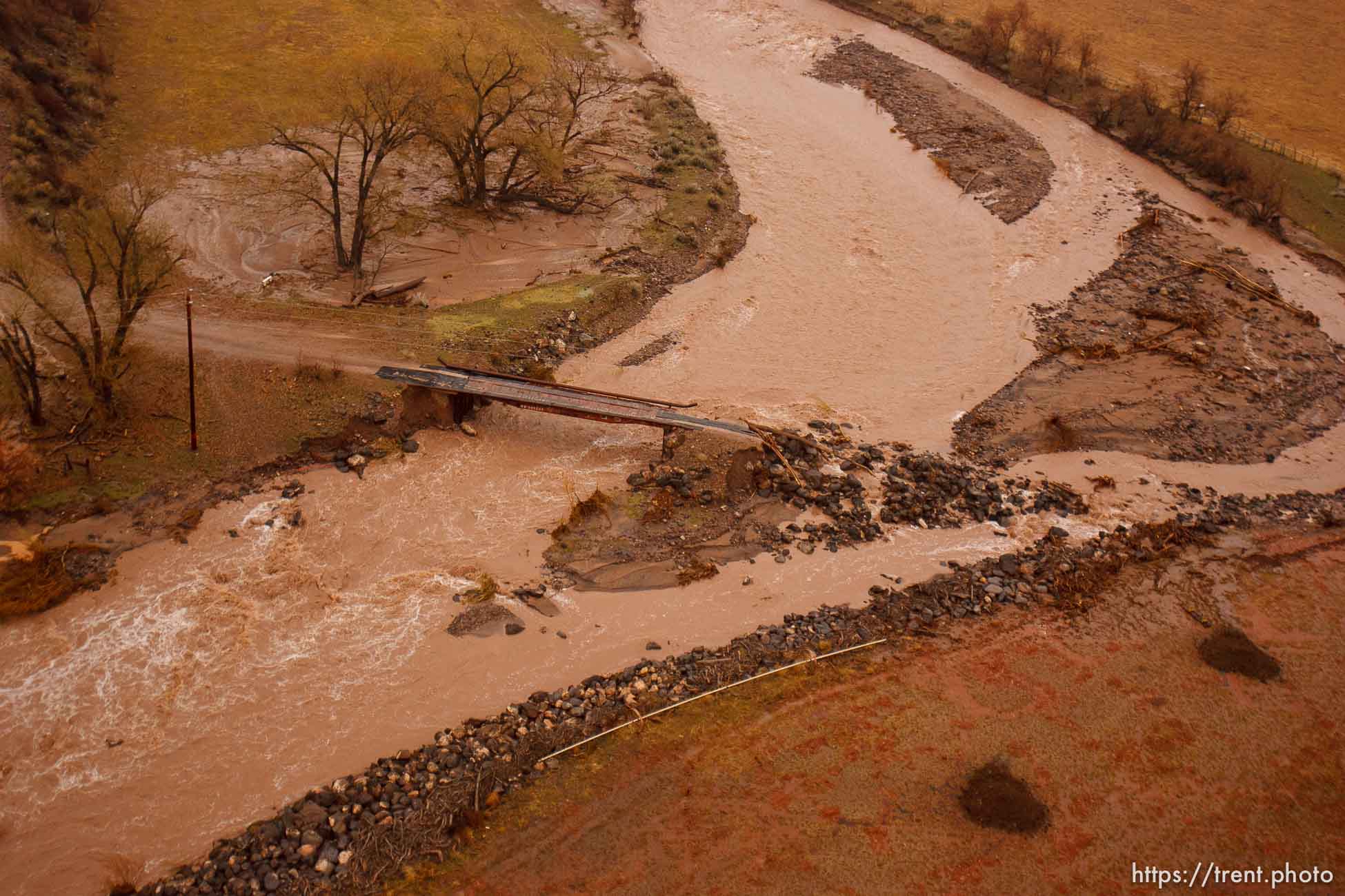 Trent Nelson  |  The Salt Lake Tribune
A compromised bridge near the D.I. Ranch outside of St. George, Wednesday, December 22, 2010.